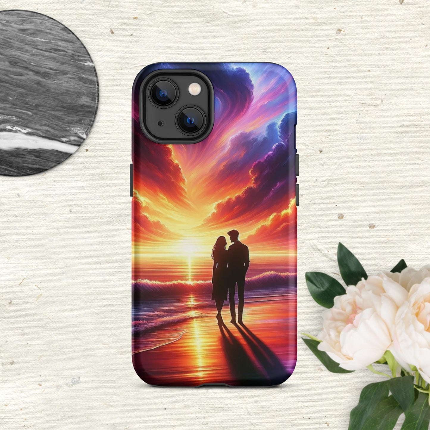 The Hologram Hook Up Matte / iPhone 13 Lovers Sunset Tough Case for iPhone®
