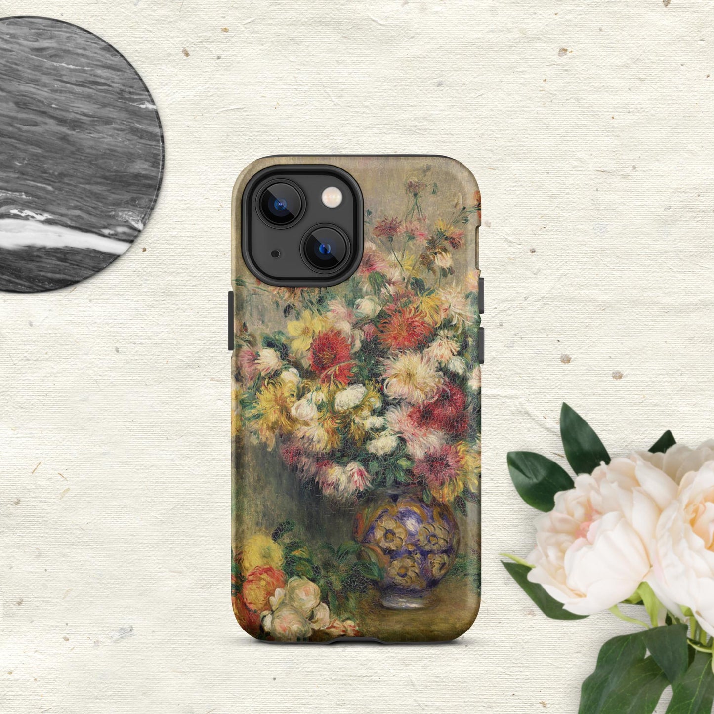 The Hologram Hook Up Matte / iPhone 13 mini Dahlias Renoir Tough Case for iPhone®