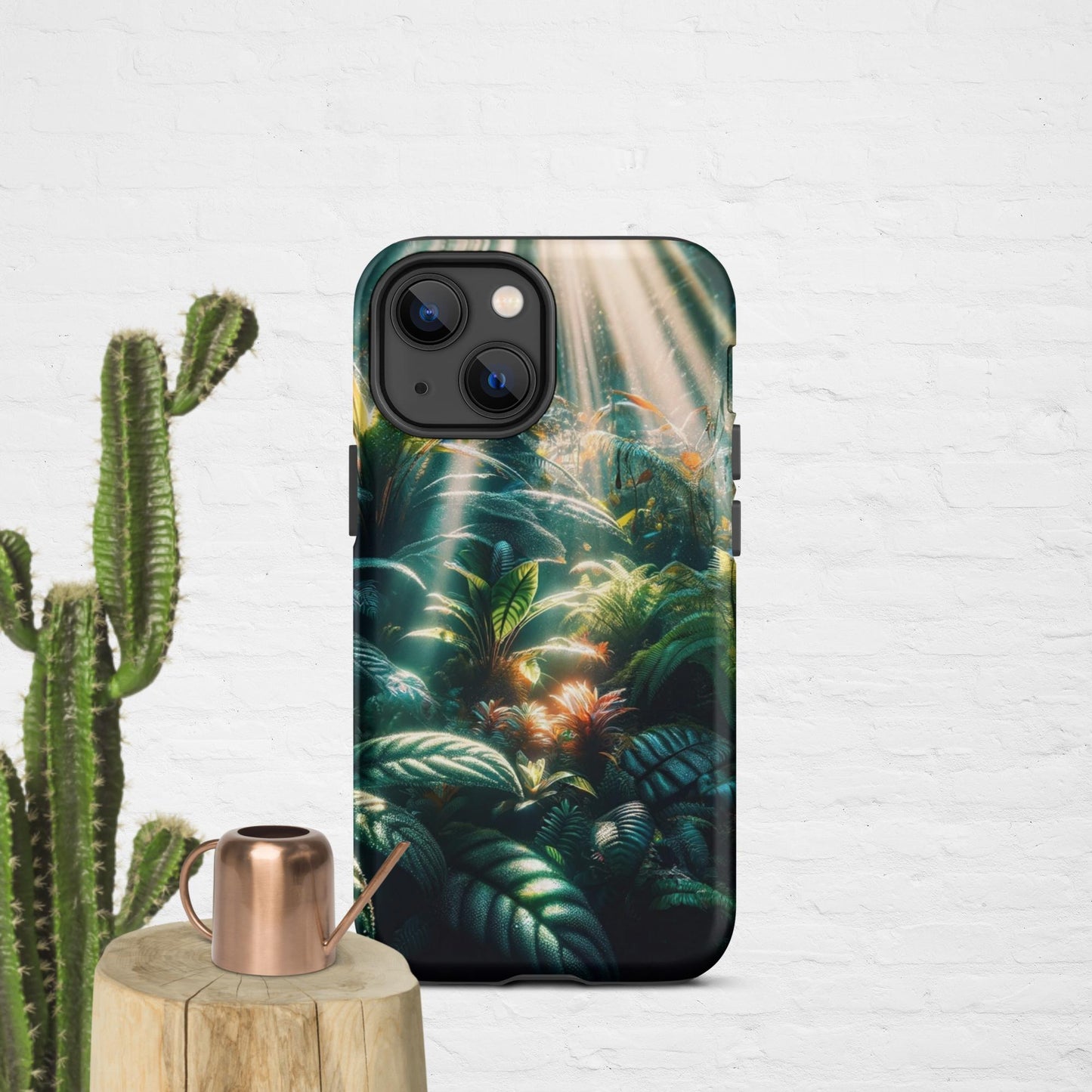 The Hologram Hook Up Matte / iPhone 13 mini Jungle Sun Rays Tough Case for iPhone®