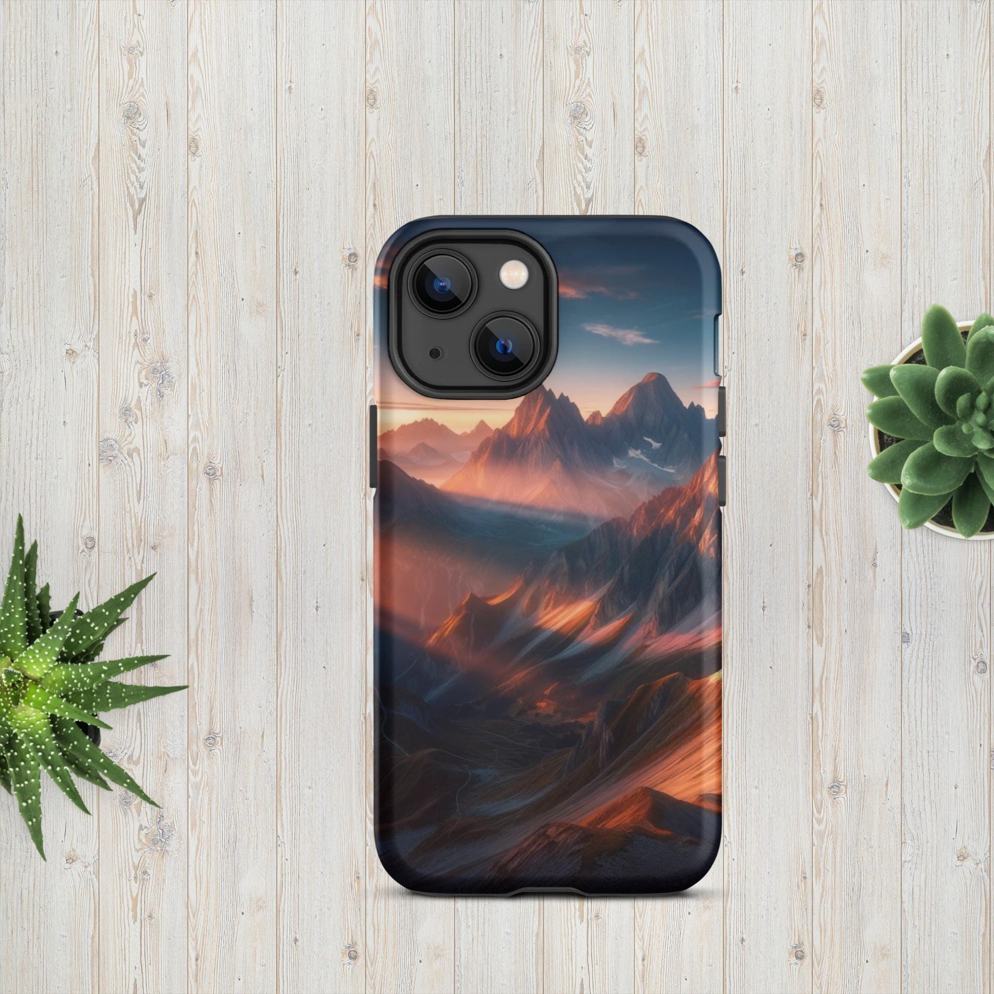 The Hologram Hook Up Matte / iPhone 13 mini Mountain Mornings Tough Case for iPhone®