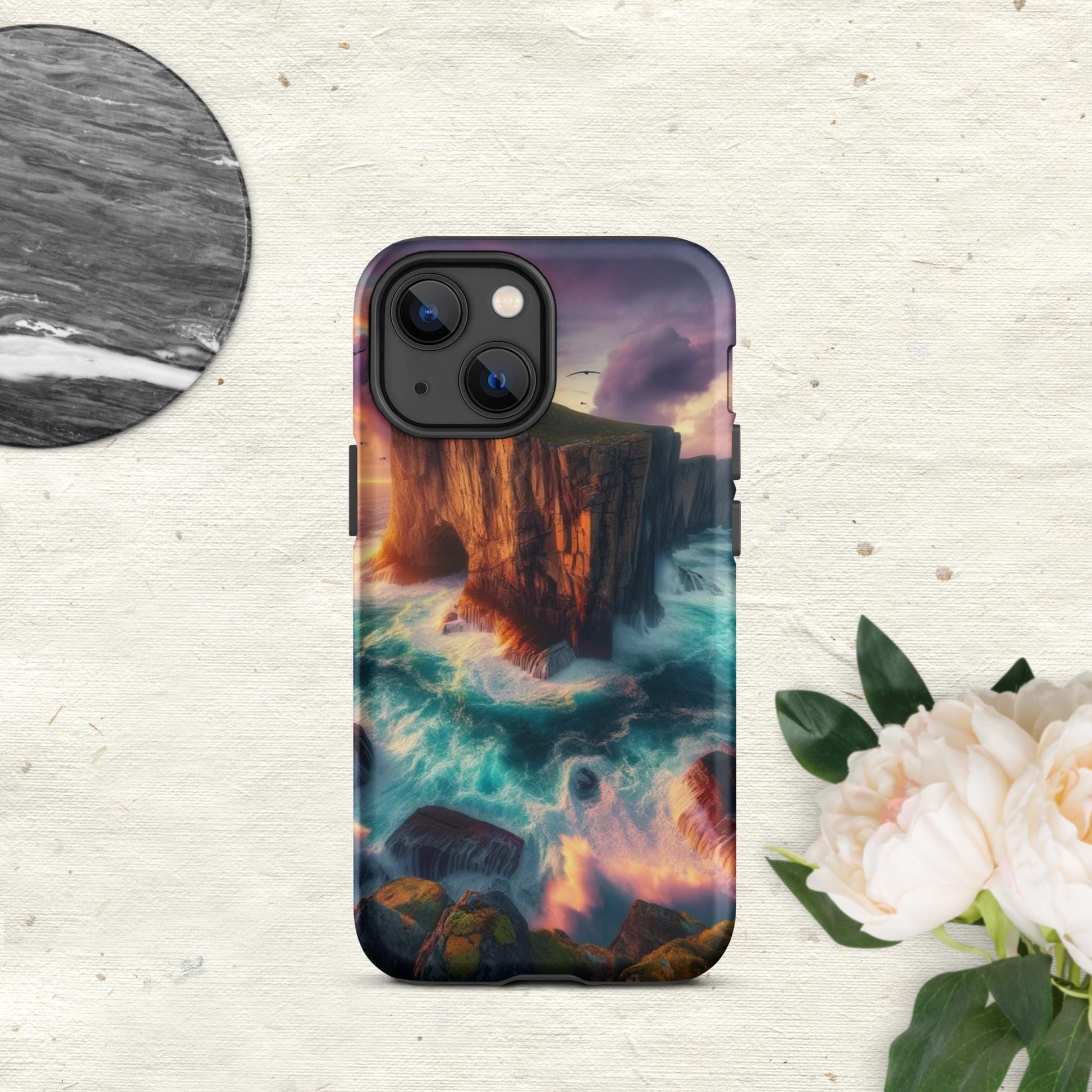 The Hologram Hook Up Matte / iPhone 13 mini Ocean Cliff Tough Case for iPhone®