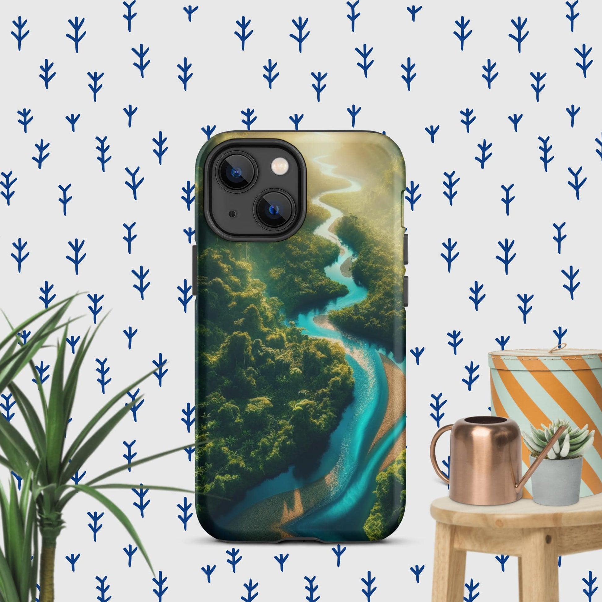 The Hologram Hook Up Matte / iPhone 13 mini Rainforest River Tough Case for iPhone®