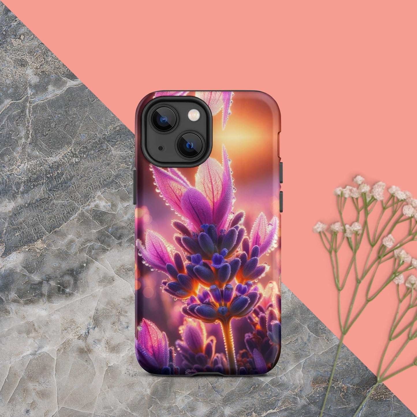 The Hologram Hook Up Matte / iPhone 13 mini Sunrise Lavender Tough Case for iPhone®