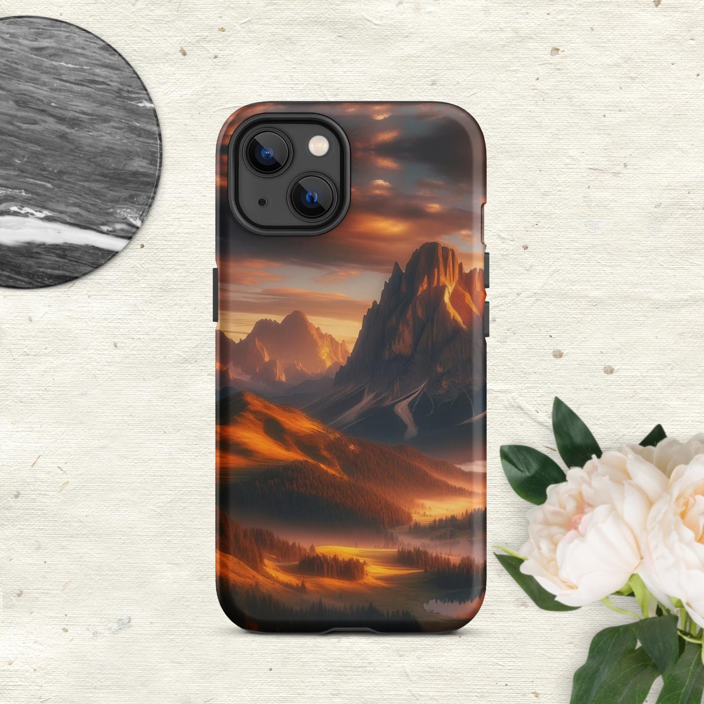 The Hologram Hook Up Matte / iPhone 13 Mountain Sunset Tough Case for iPhone®