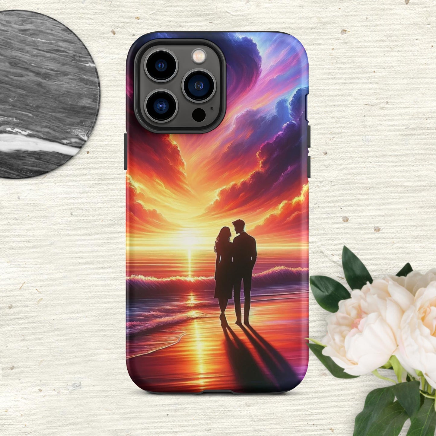 The Hologram Hook Up Matte / iPhone 13 Pro Max Lovers Sunset Tough Case for iPhone®
