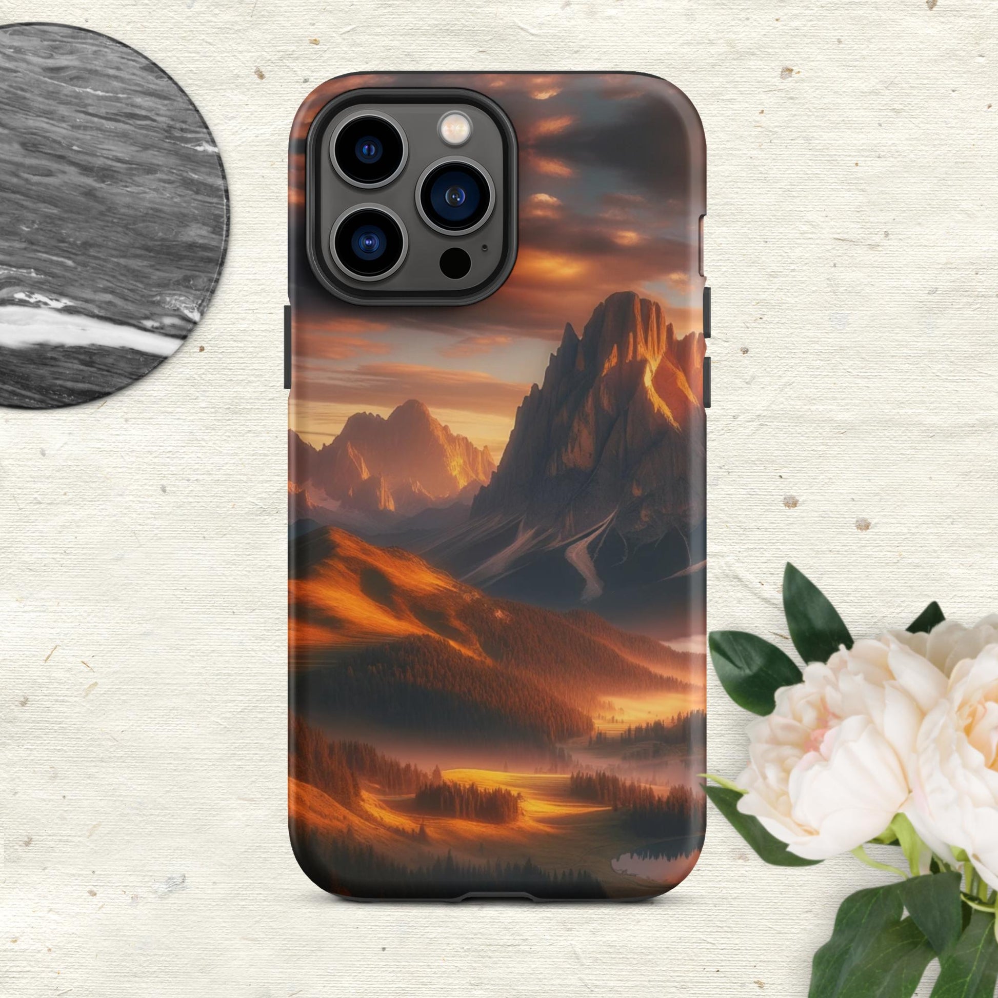 The Hologram Hook Up Matte / iPhone 13 Pro Max Mountain Sunset Tough Case for iPhone®