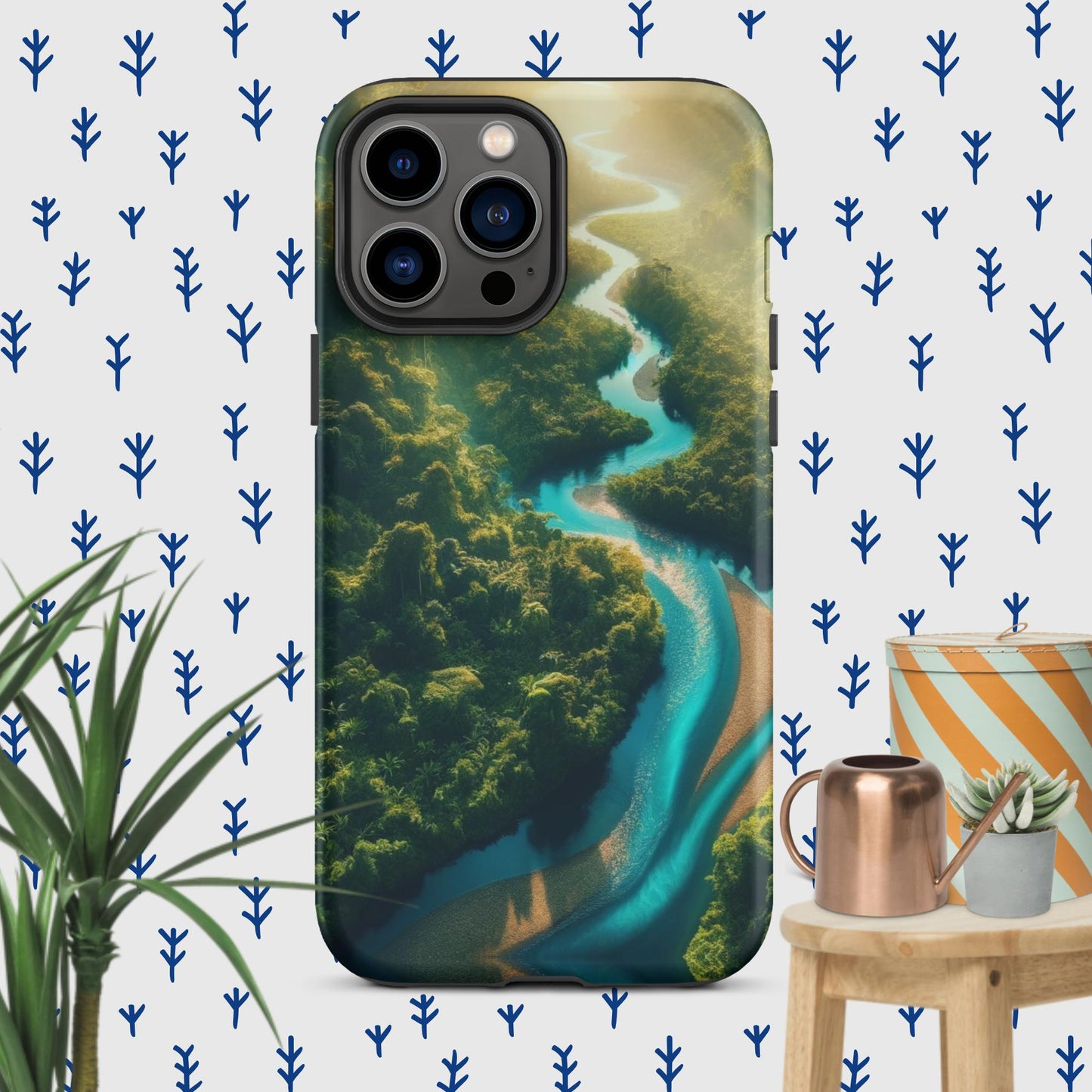 The Hologram Hook Up Matte / iPhone 13 Pro Max Rainforest River Tough Case for iPhone®