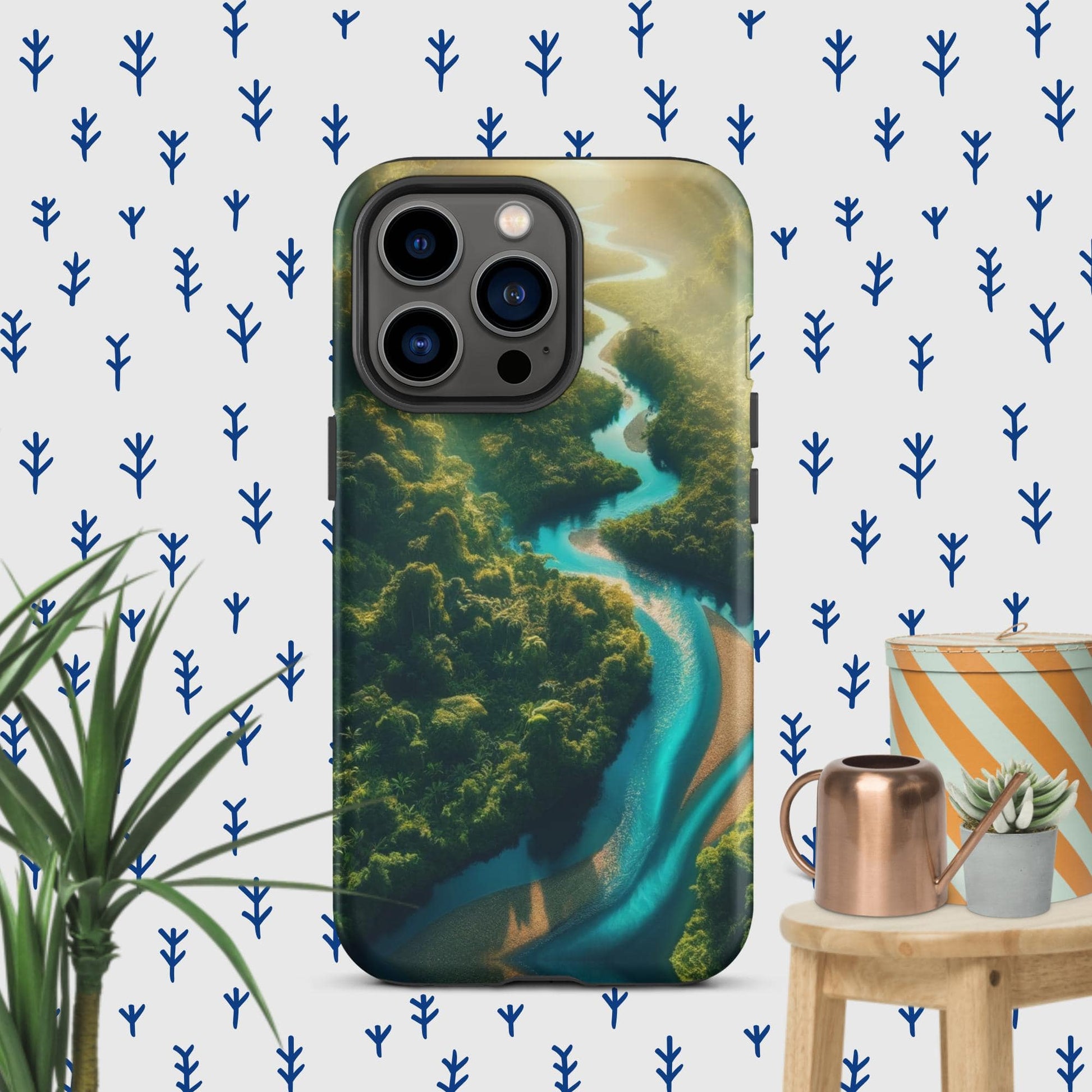 The Hologram Hook Up Matte / iPhone 13 Pro Rainforest River Tough Case for iPhone®