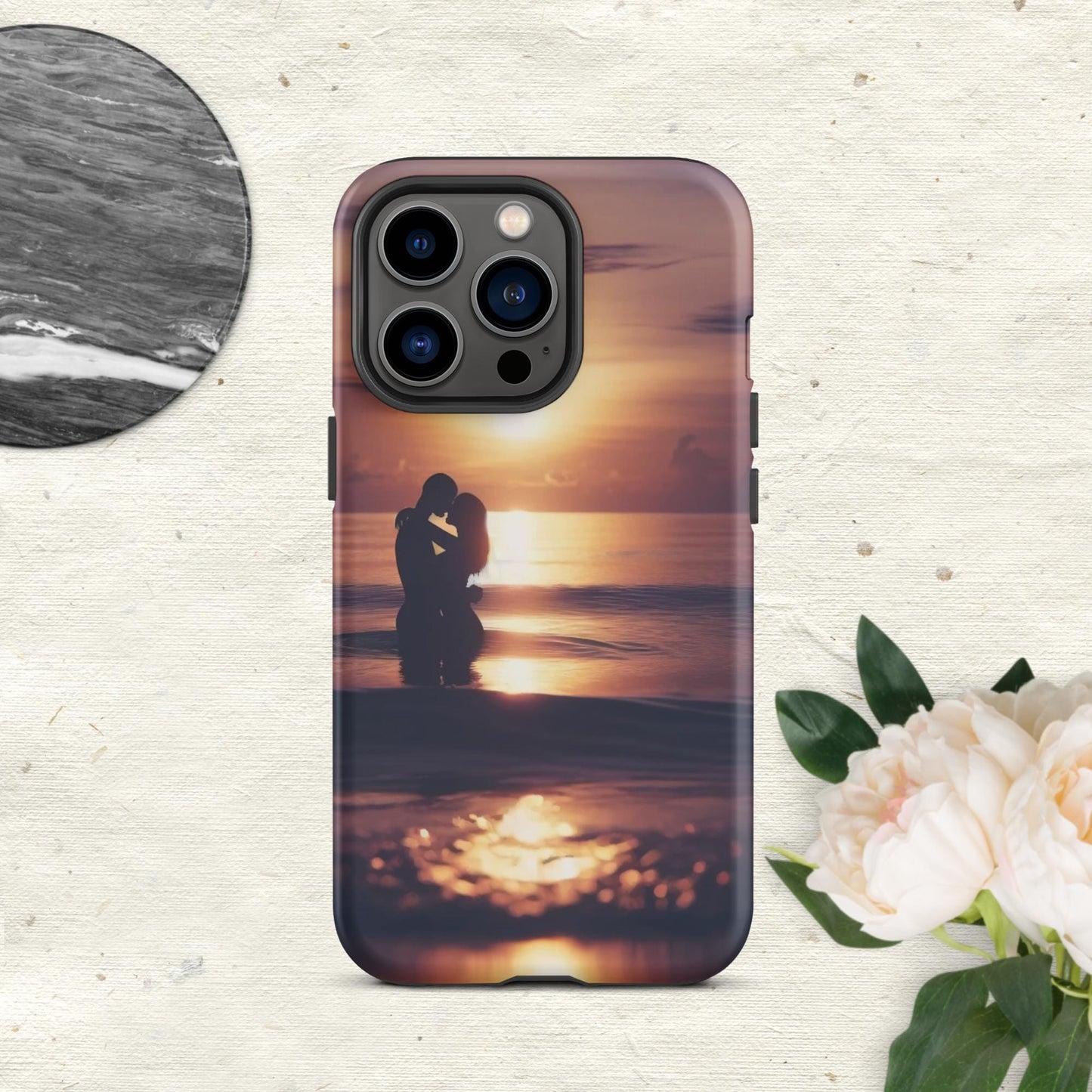 The Hologram Hook Up Matte / iPhone 13 Pro Sunset Love Tough Case for iPhone®