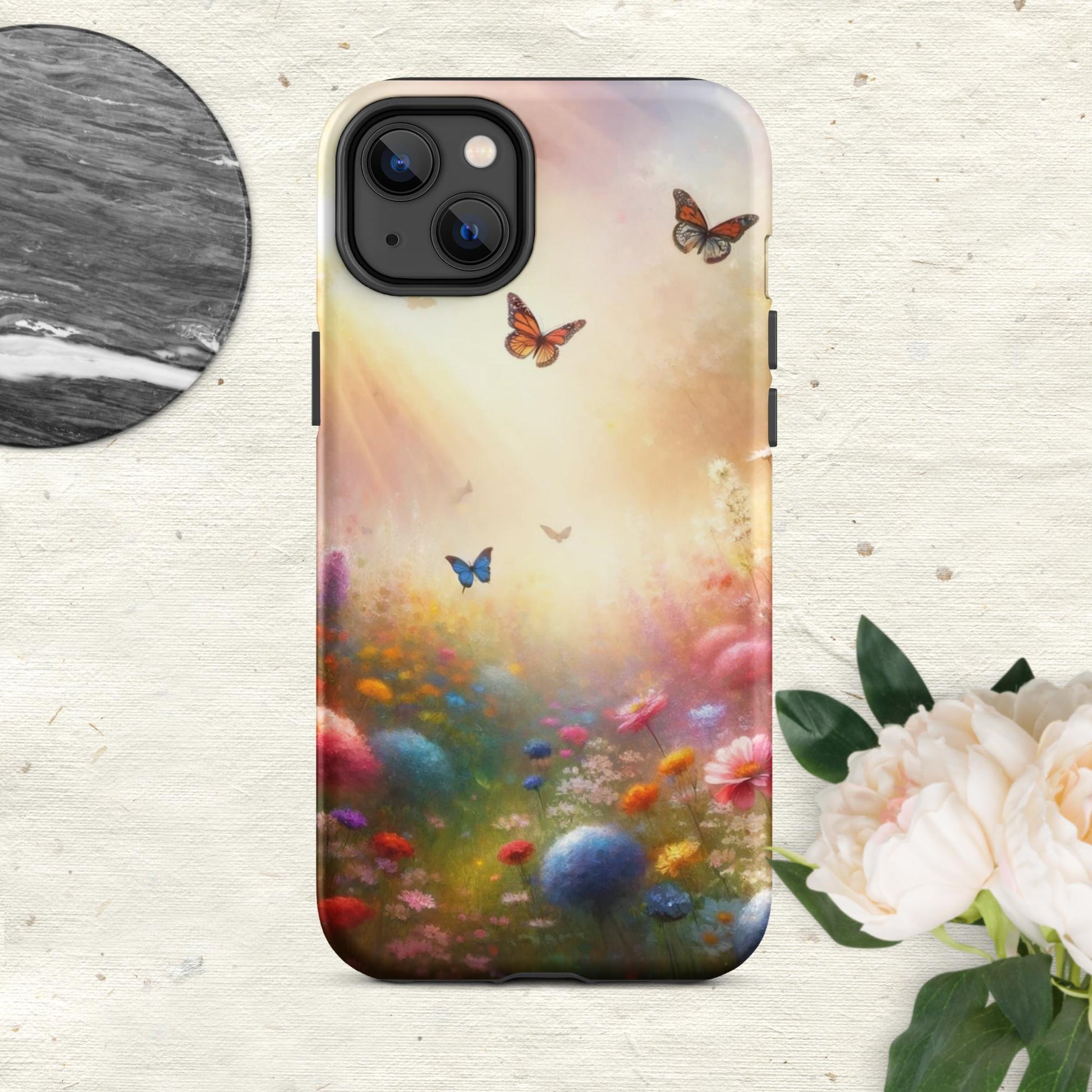 The Hologram Hook Up Matte / iPhone 14 Plus Butterfly Oasis Tough Case for iPhone®