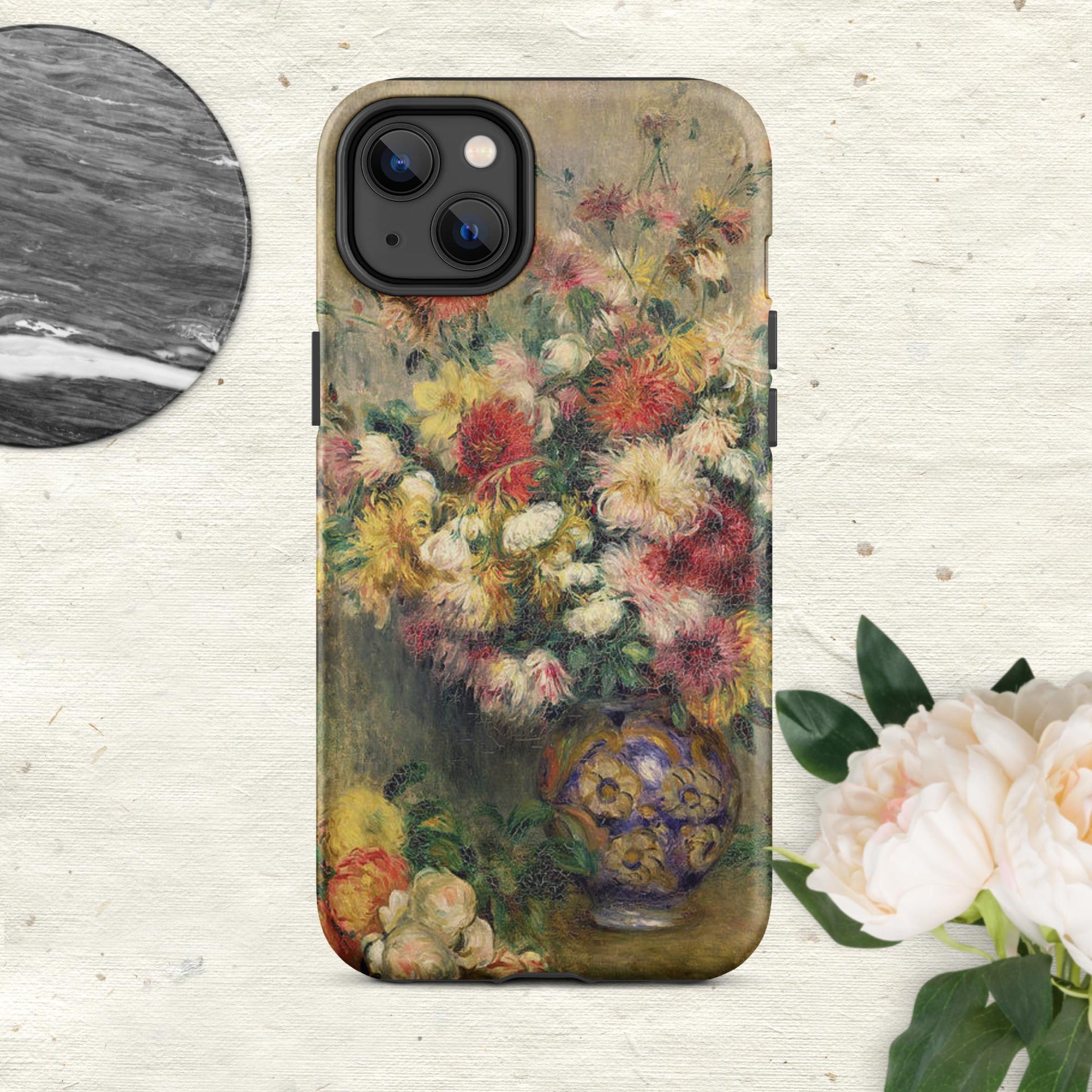 The Hologram Hook Up Matte / iPhone 14 Plus Dahlias Renoir Tough Case for iPhone®