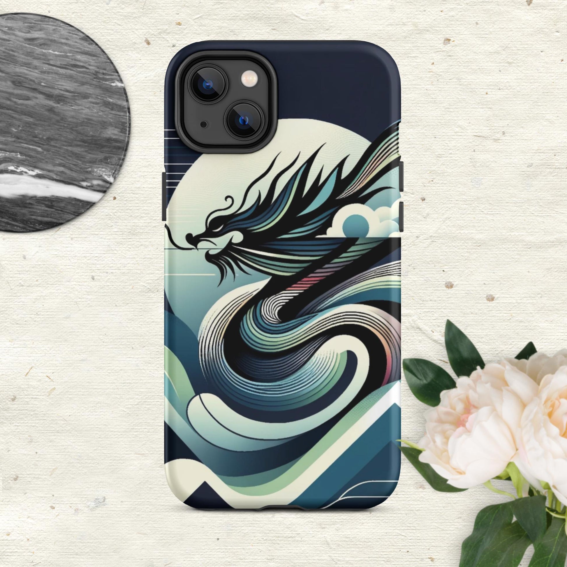 The Hologram Hook Up Matte / iPhone 14 Plus Dragon Icon Tough Case for iPhone®