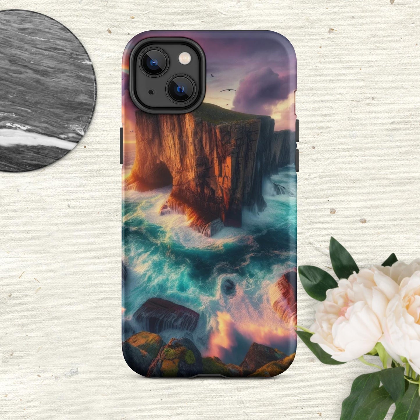 The Hologram Hook Up Matte / iPhone 14 Plus Ocean Cliff Tough Case for iPhone®