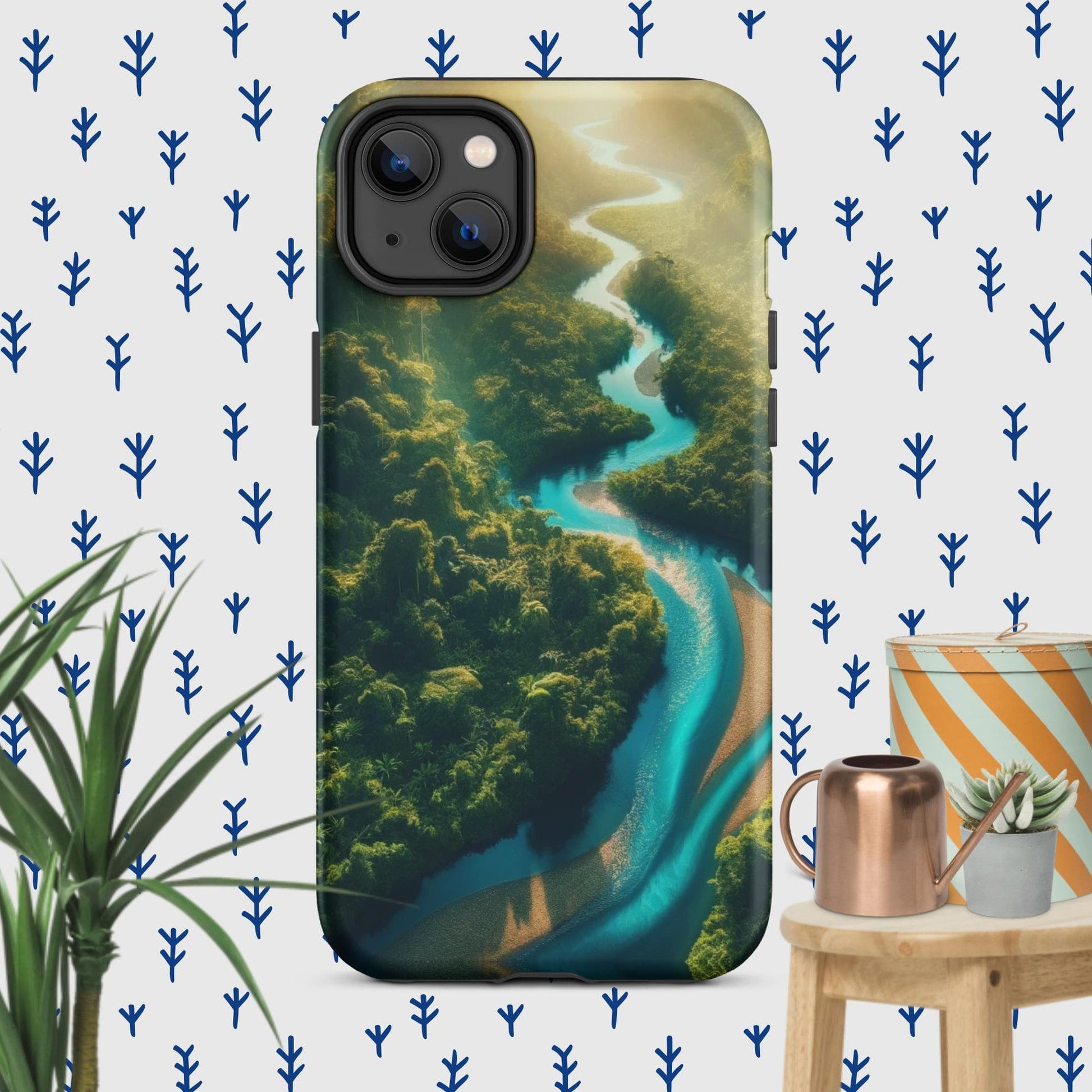 The Hologram Hook Up Matte / iPhone 14 Plus Rainforest River Tough Case for iPhone®