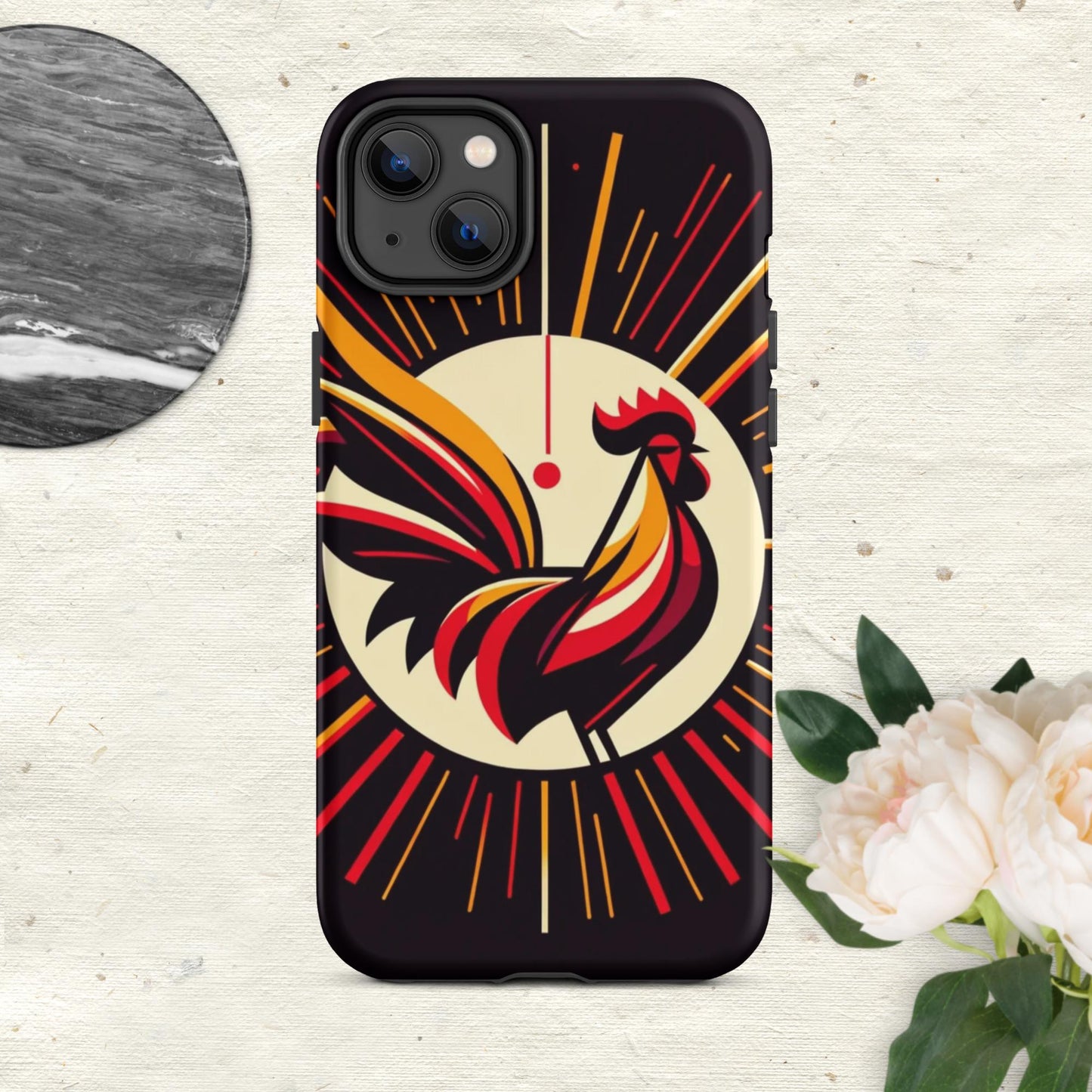 The Hologram Hook Up Matte / iPhone 14 Plus Rooster Icon Tough Case for iPhone®