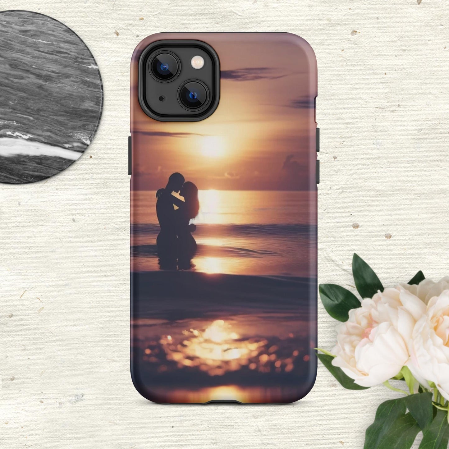 The Hologram Hook Up Matte / iPhone 14 Plus Sunset Love Tough Case for iPhone®