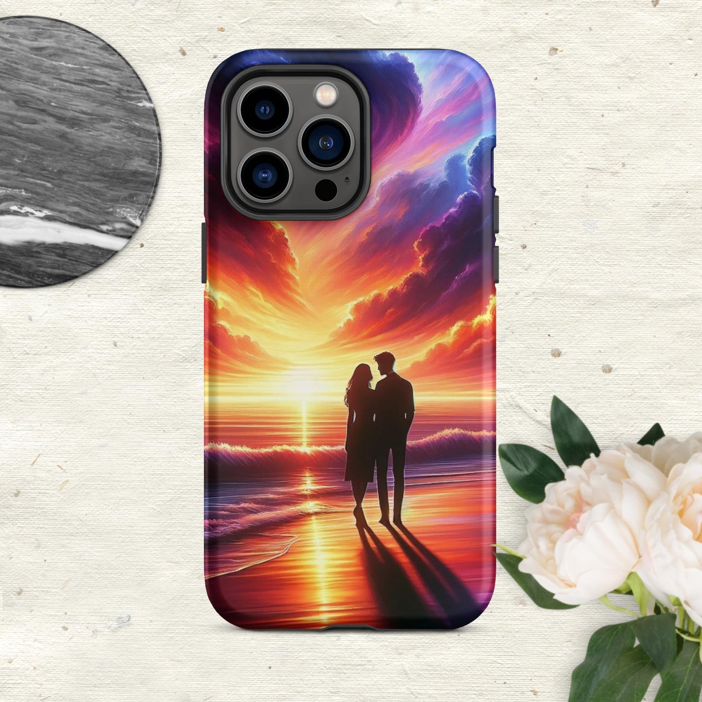 The Hologram Hook Up Matte / iPhone 14 Pro Max Lovers Sunset Tough Case for iPhone®