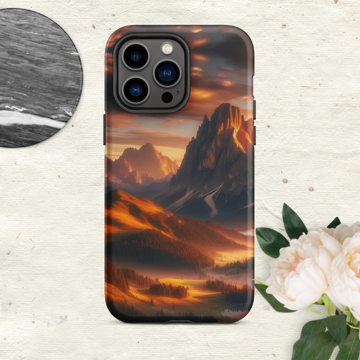 The Hologram Hook Up Matte / iPhone 14 Pro Max Mountain Sunset Tough Case for iPhone®