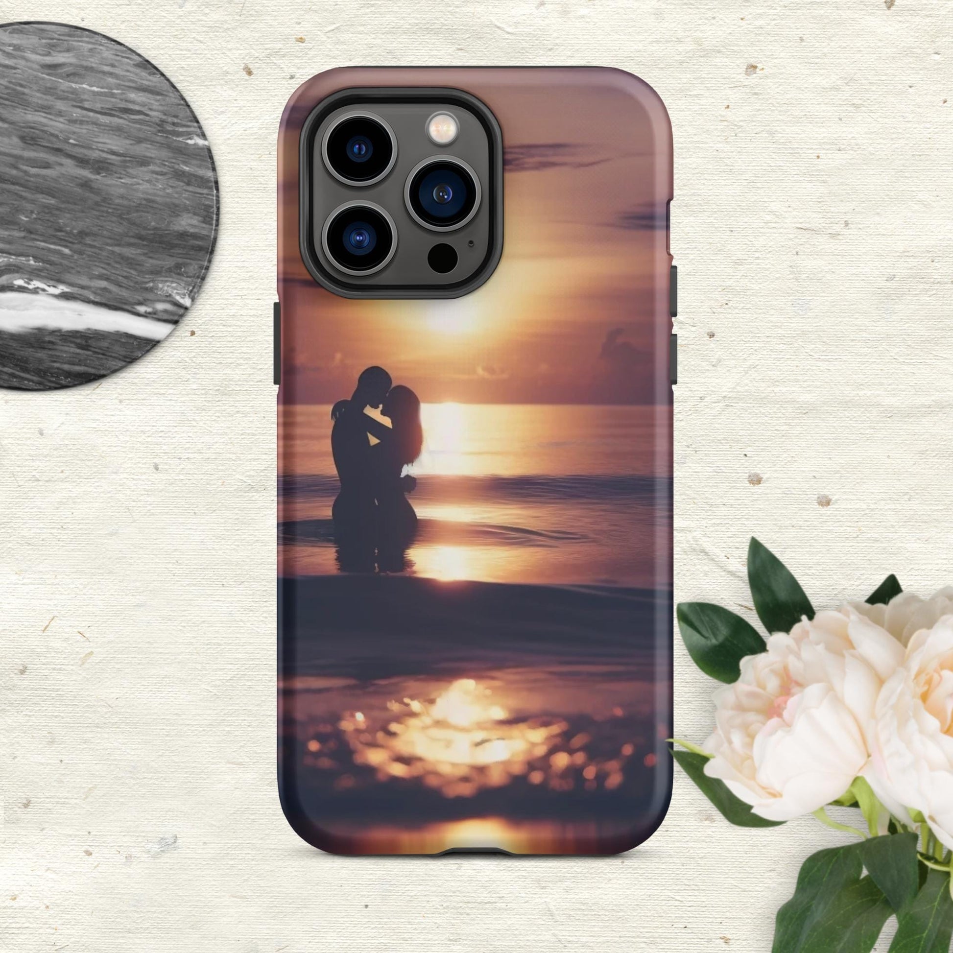 The Hologram Hook Up Matte / iPhone 14 Pro Max Sunset Love Tough Case for iPhone®