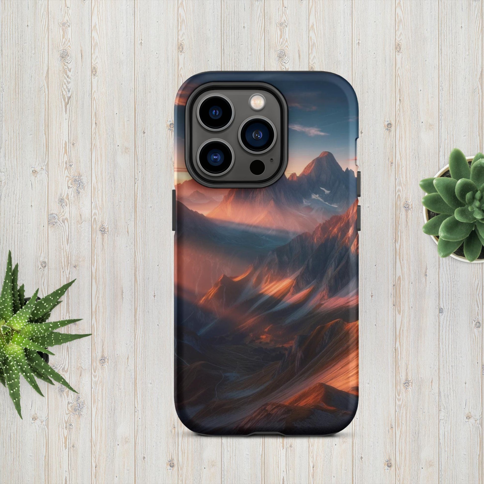 The Hologram Hook Up Matte / iPhone 14 Pro Mountain Mornings Tough Case for iPhone®