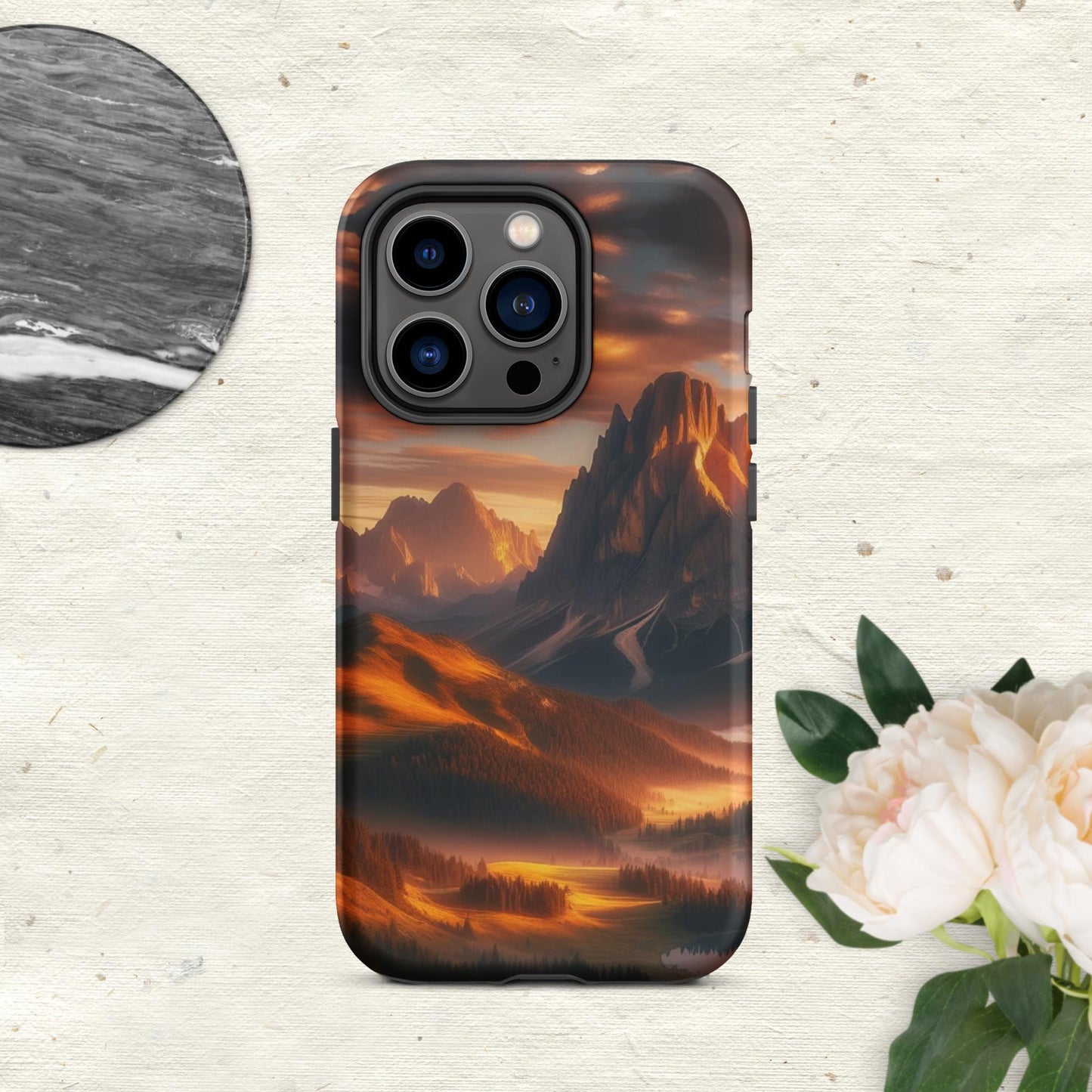 The Hologram Hook Up Matte / iPhone 14 Pro Mountain Sunset Tough Case for iPhone®