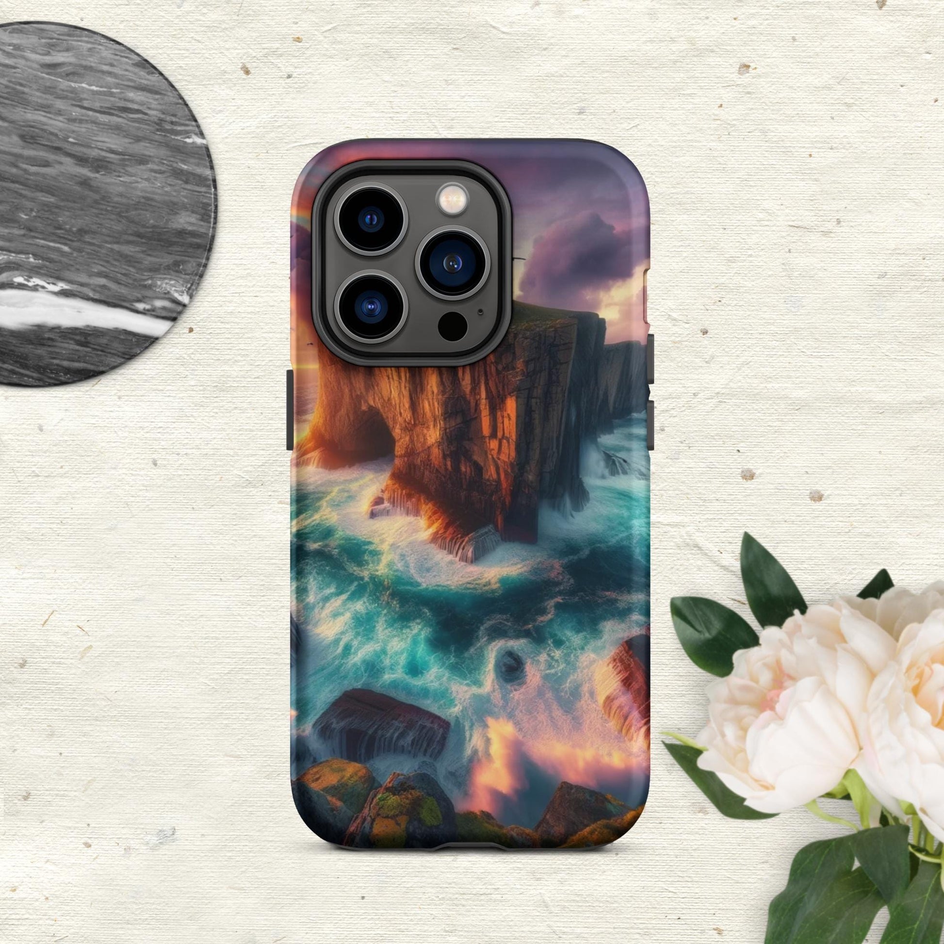 The Hologram Hook Up Matte / iPhone 14 Pro Ocean Cliff Tough Case for iPhone®