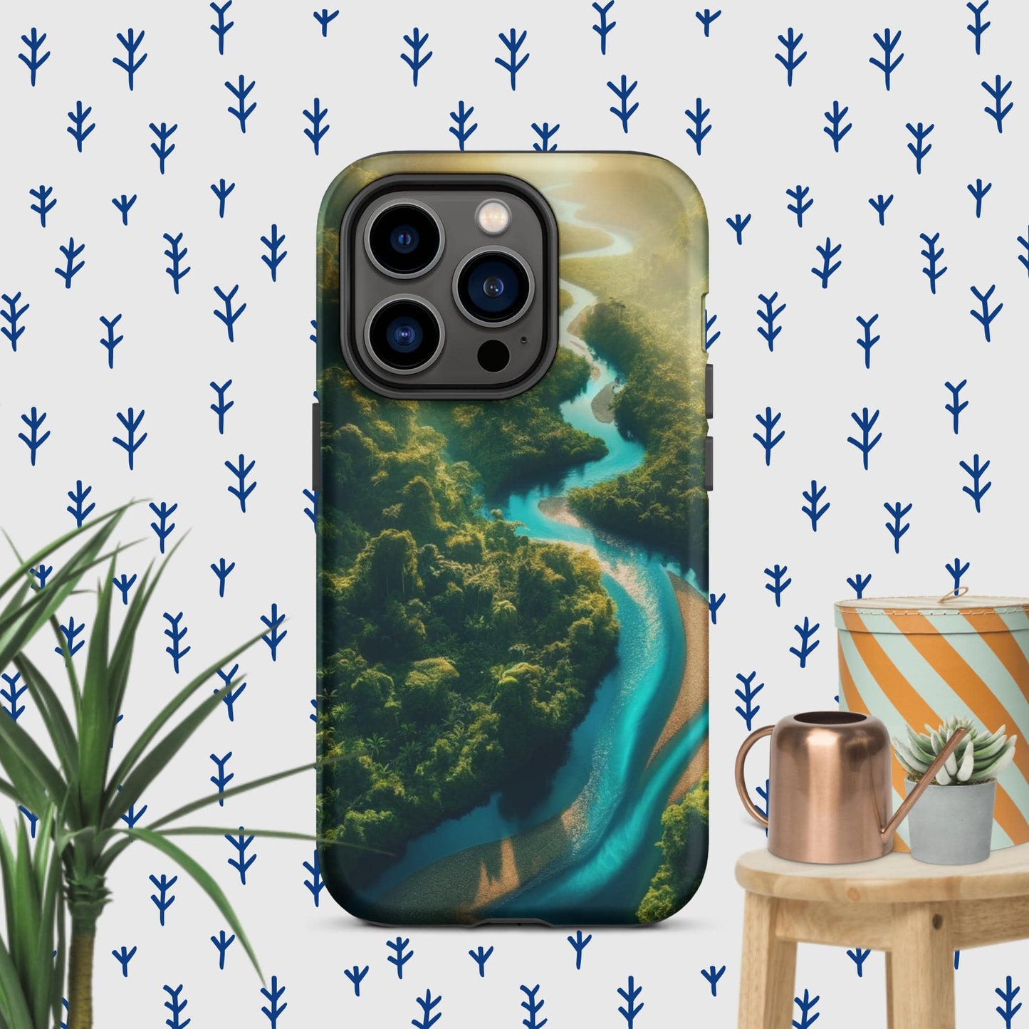 The Hologram Hook Up Matte / iPhone 14 Pro Rainforest River Tough Case for iPhone®