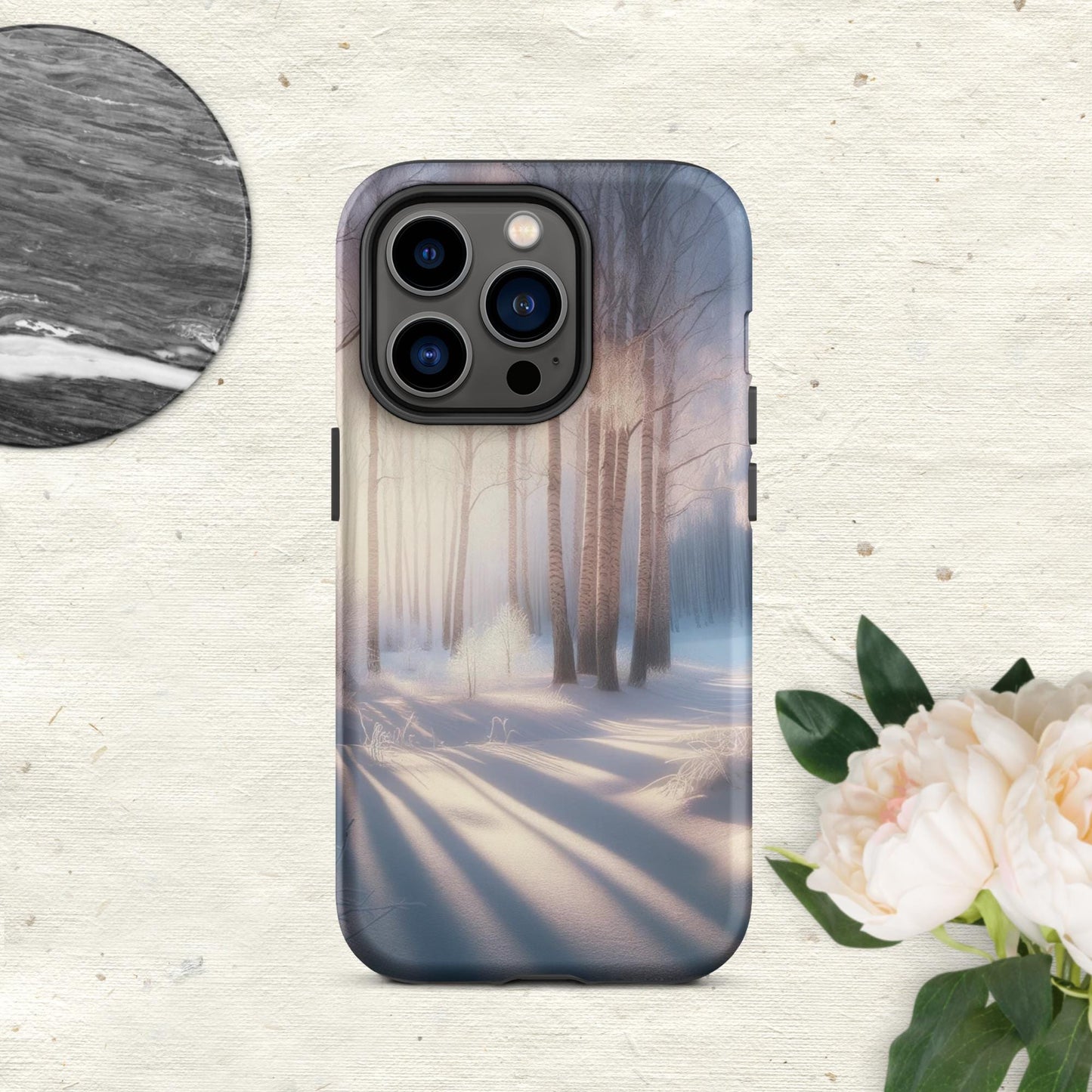 The Hologram Hook Up Matte / iPhone 14 Pro Snowy Escapade Tough Case for iPhone®