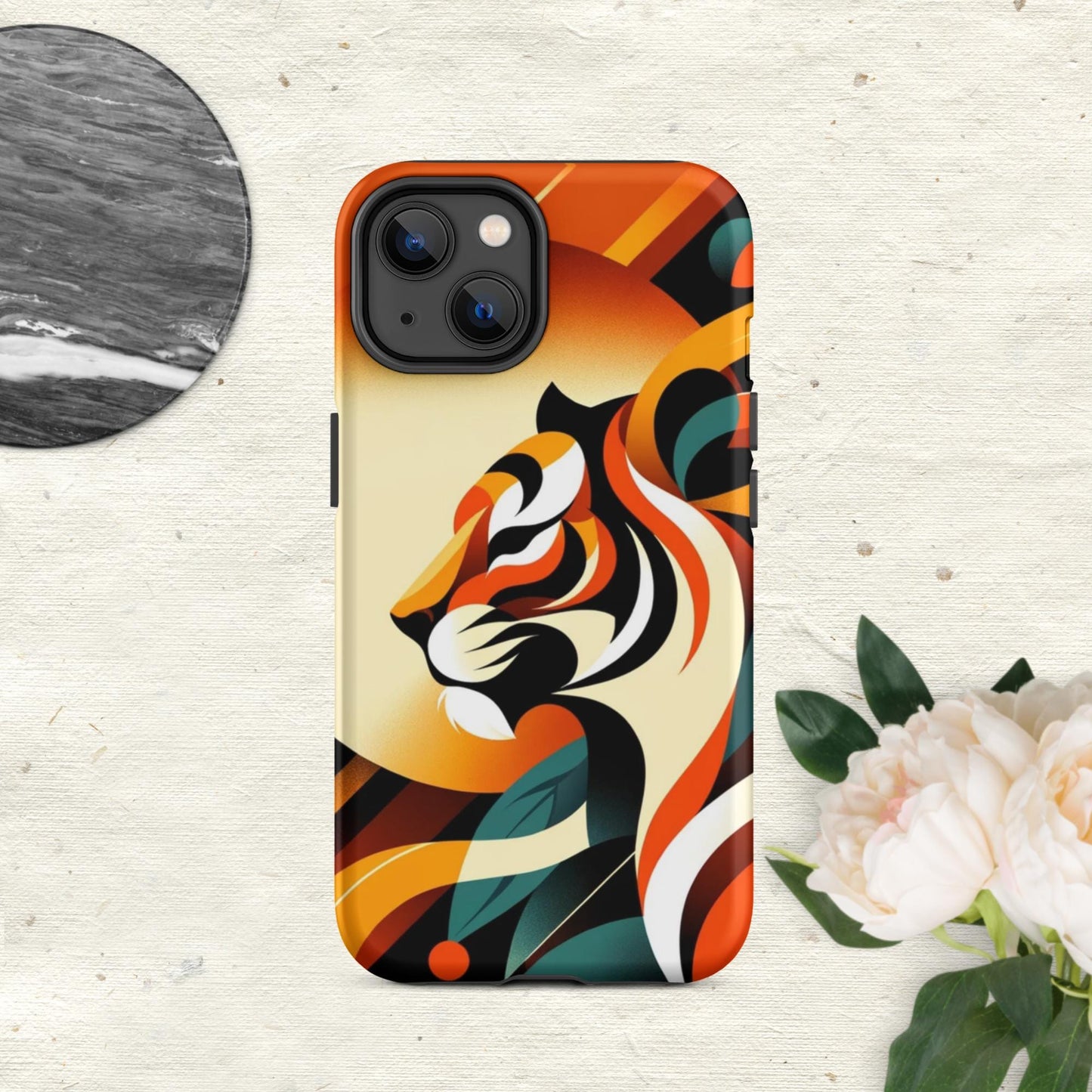 The Hologram Hook Up Matte / iPhone 14 Tiger Icon Tough Case for iPhone®