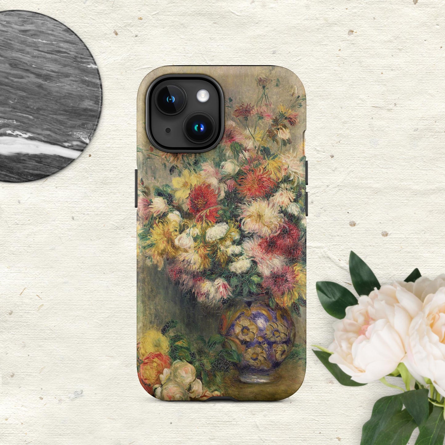 The Hologram Hook Up Matte / iPhone 15 Dahlias Renoir Tough Case for iPhone®