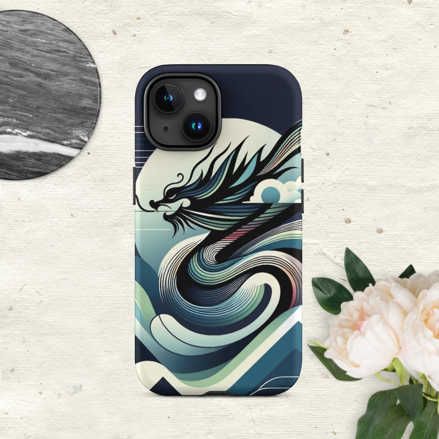 The Hologram Hook Up Matte / iPhone 15 Dragon Icon Tough Case for iPhone®