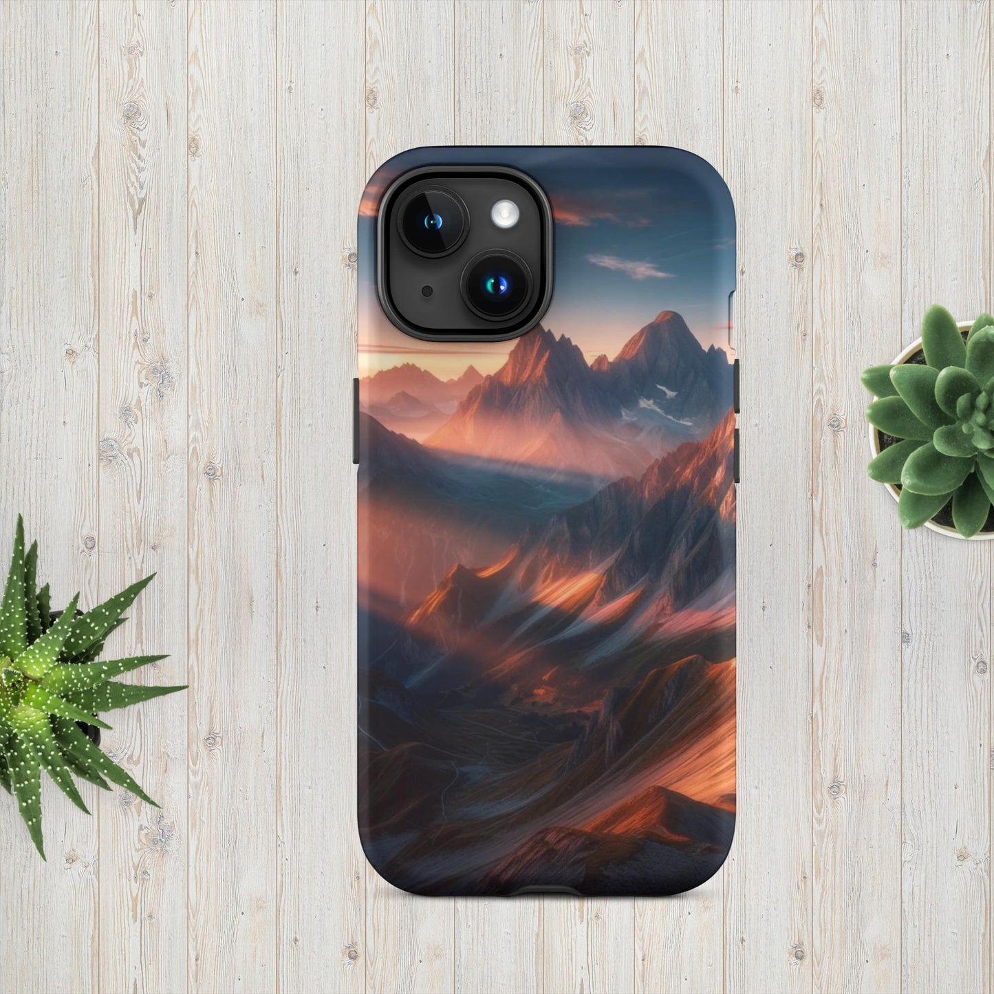 The Hologram Hook Up Matte / iPhone 15 Mountain Mornings Tough Case for iPhone®