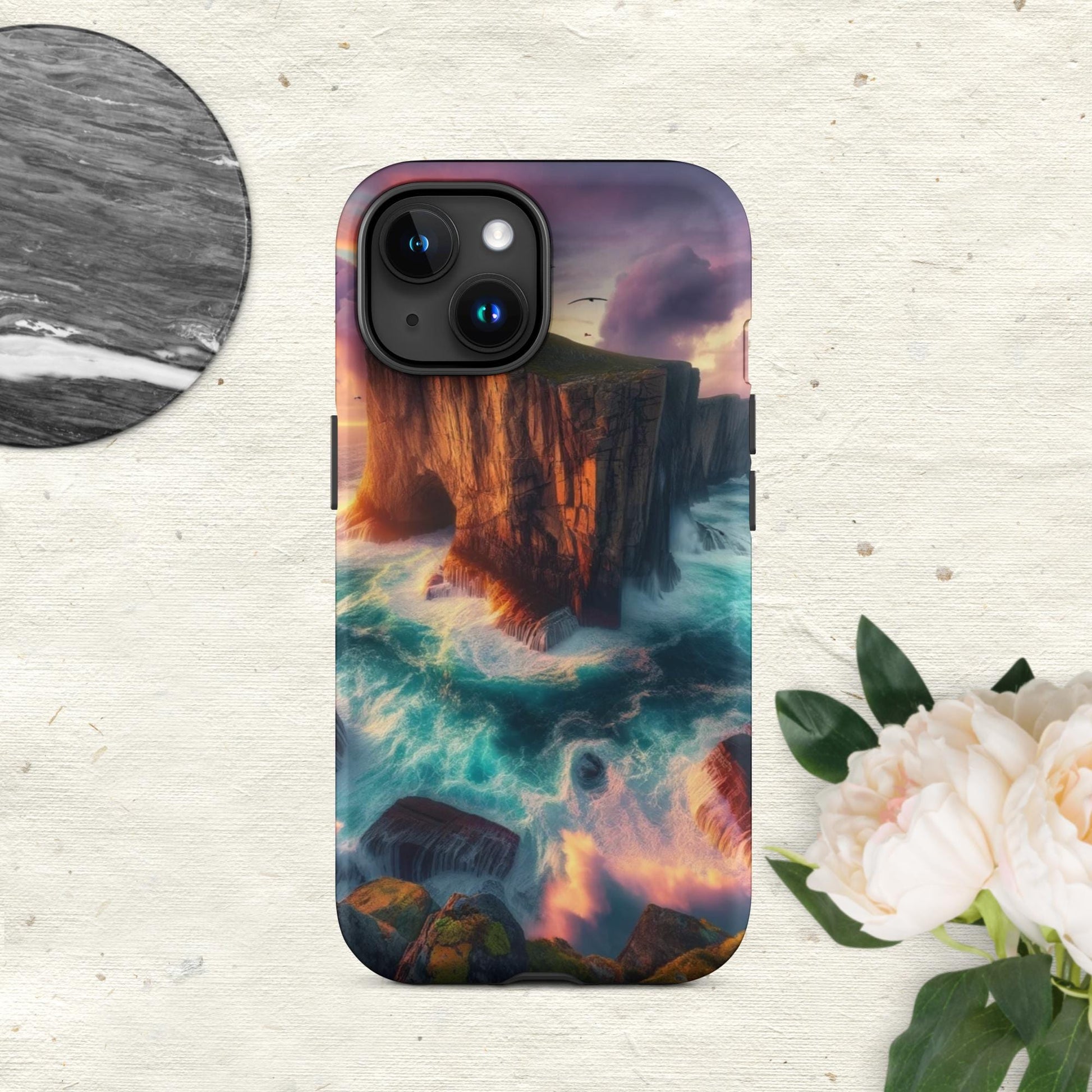 The Hologram Hook Up Matte / iPhone 15 Ocean Cliff Tough Case for iPhone®