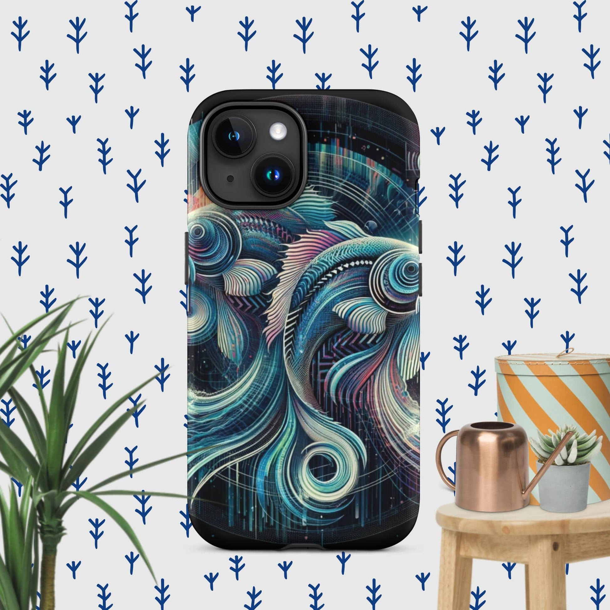 The Hologram Hook Up Matte / iPhone 15 Pisces Tough Case for iPhone®