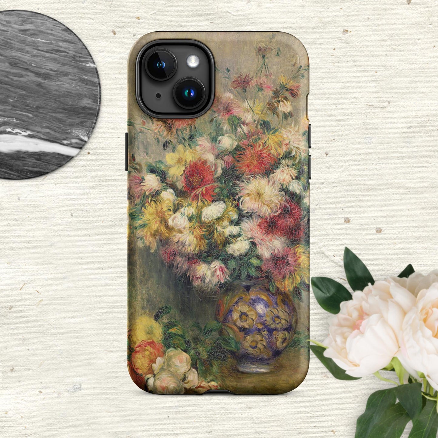 The Hologram Hook Up Matte / iPhone 15 Plus Dahlias Renoir Tough Case for iPhone®