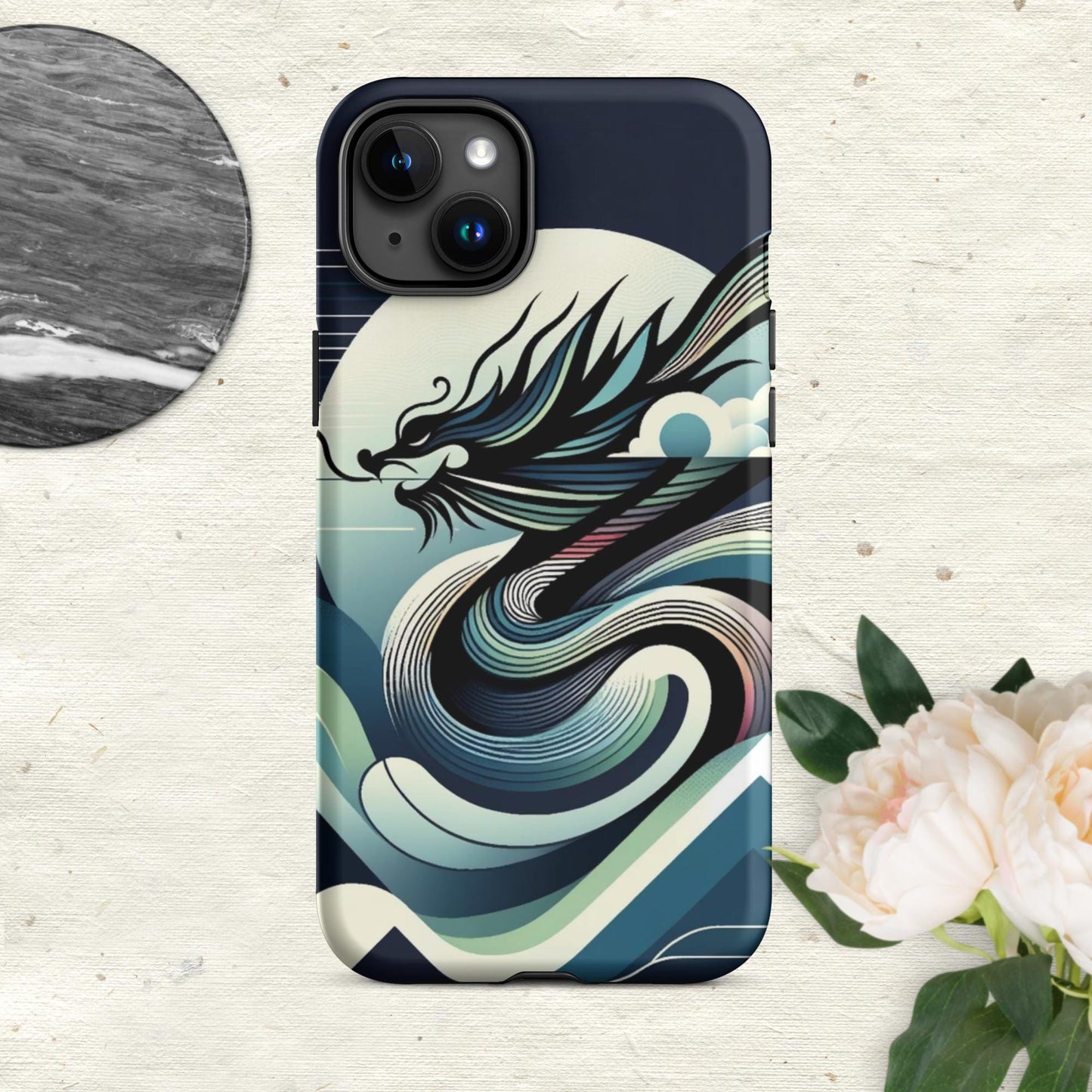 The Hologram Hook Up Matte / iPhone 15 Plus Dragon Icon Tough Case for iPhone®
