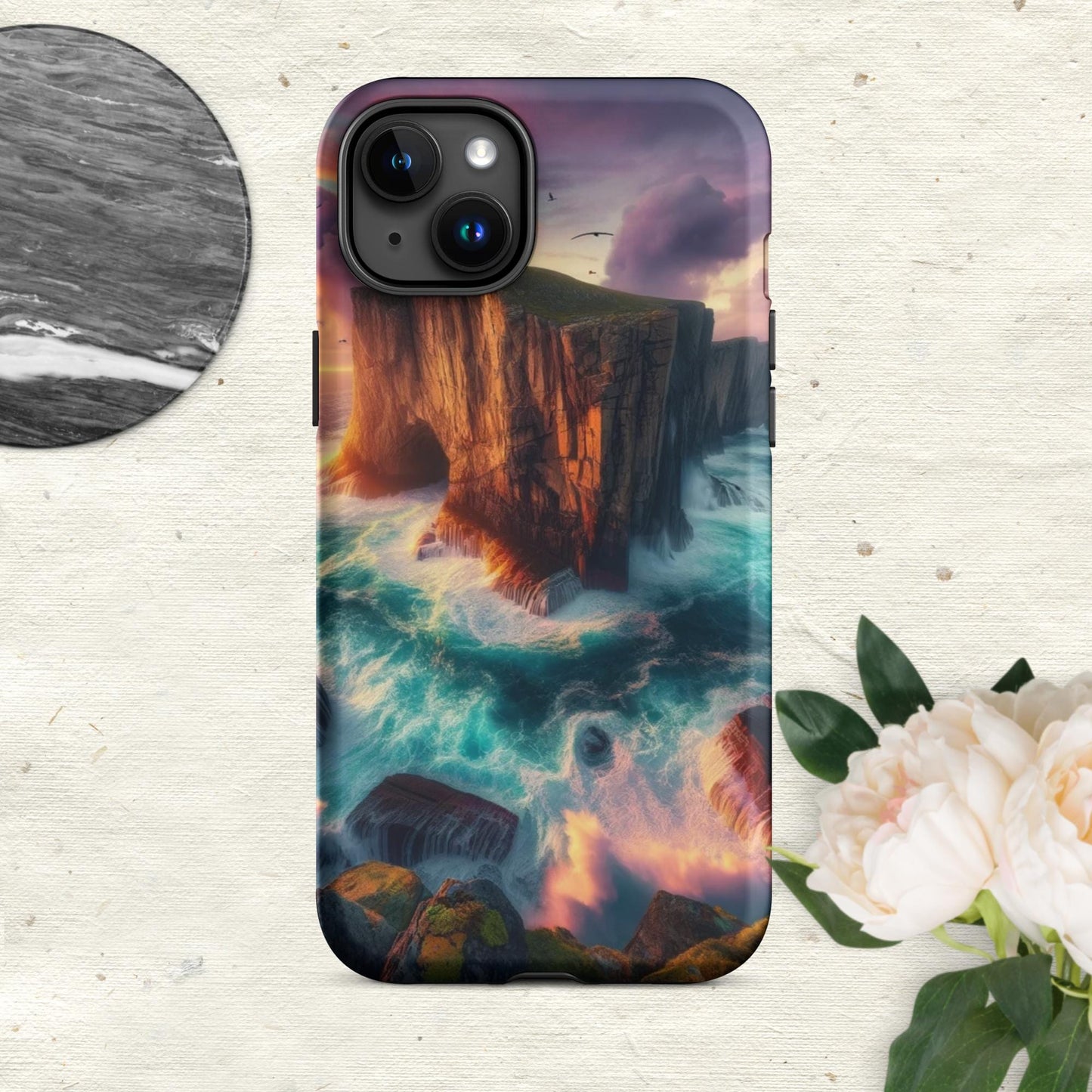 The Hologram Hook Up Matte / iPhone 15 Plus Ocean Cliff Tough Case for iPhone®