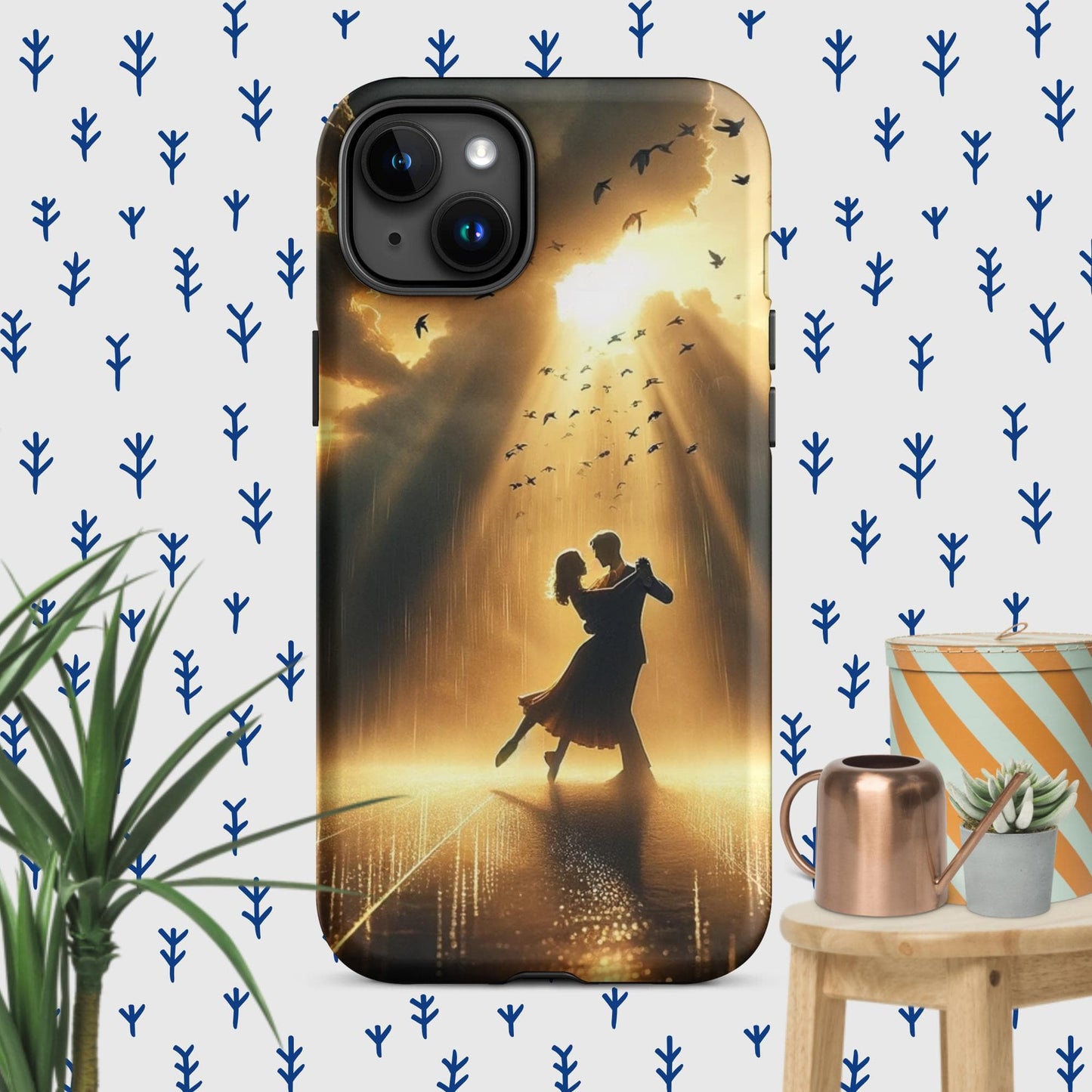 The Hologram Hook Up Matte / iPhone 15 Plus Rain Dance Tough Case for iPhone®