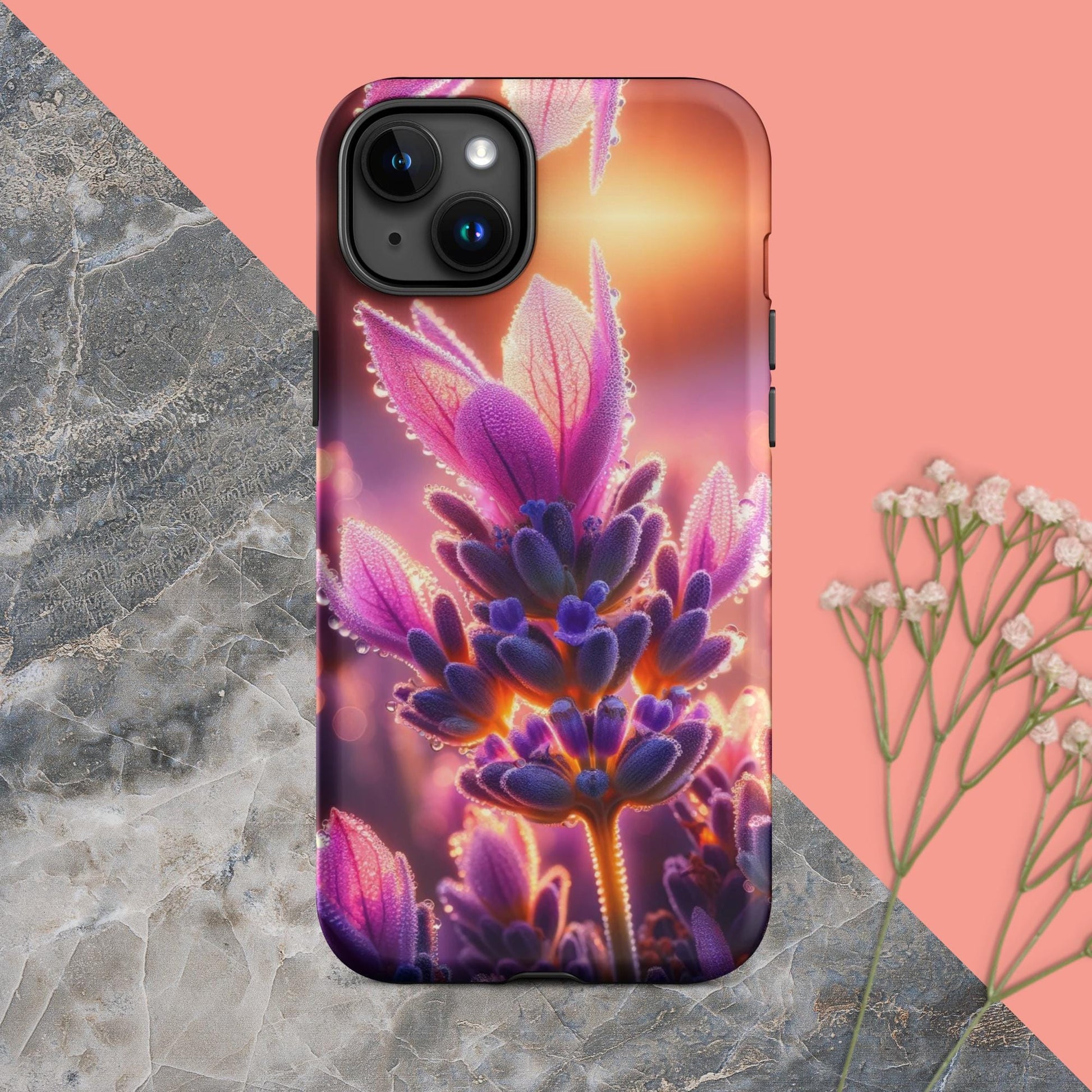 The Hologram Hook Up Matte / iPhone 15 Plus Sunrise Lavender Tough Case for iPhone®