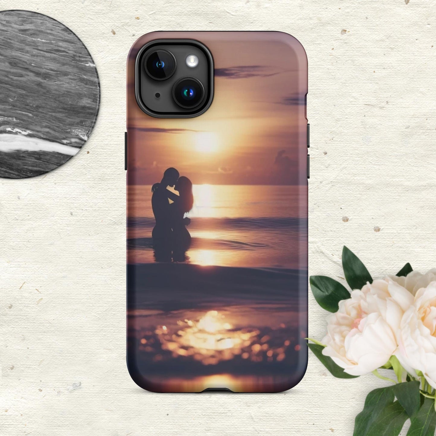 The Hologram Hook Up Matte / iPhone 15 Plus Sunset Love Tough Case for iPhone®