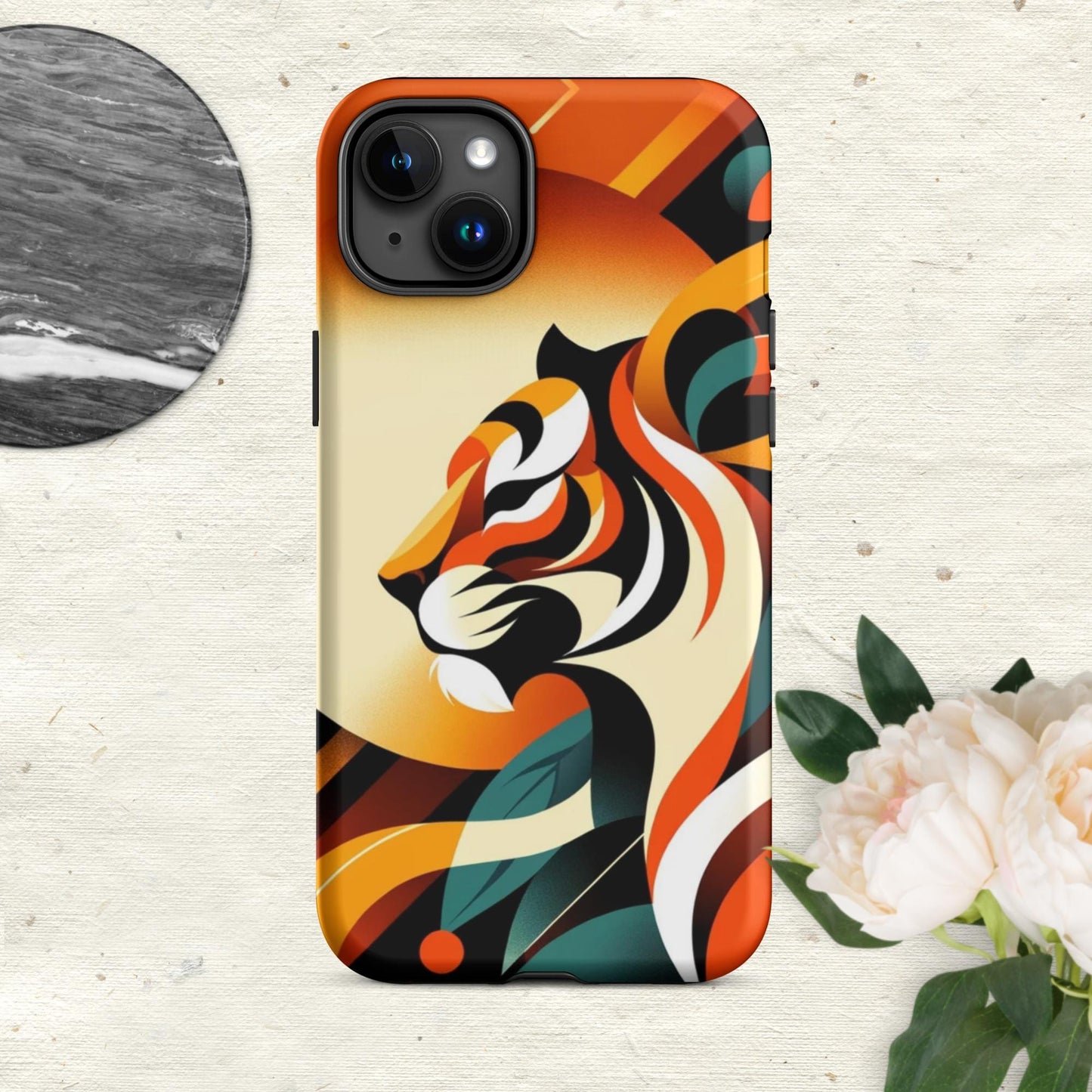 The Hologram Hook Up Matte / iPhone 15 Plus Tiger Icon Tough Case for iPhone®