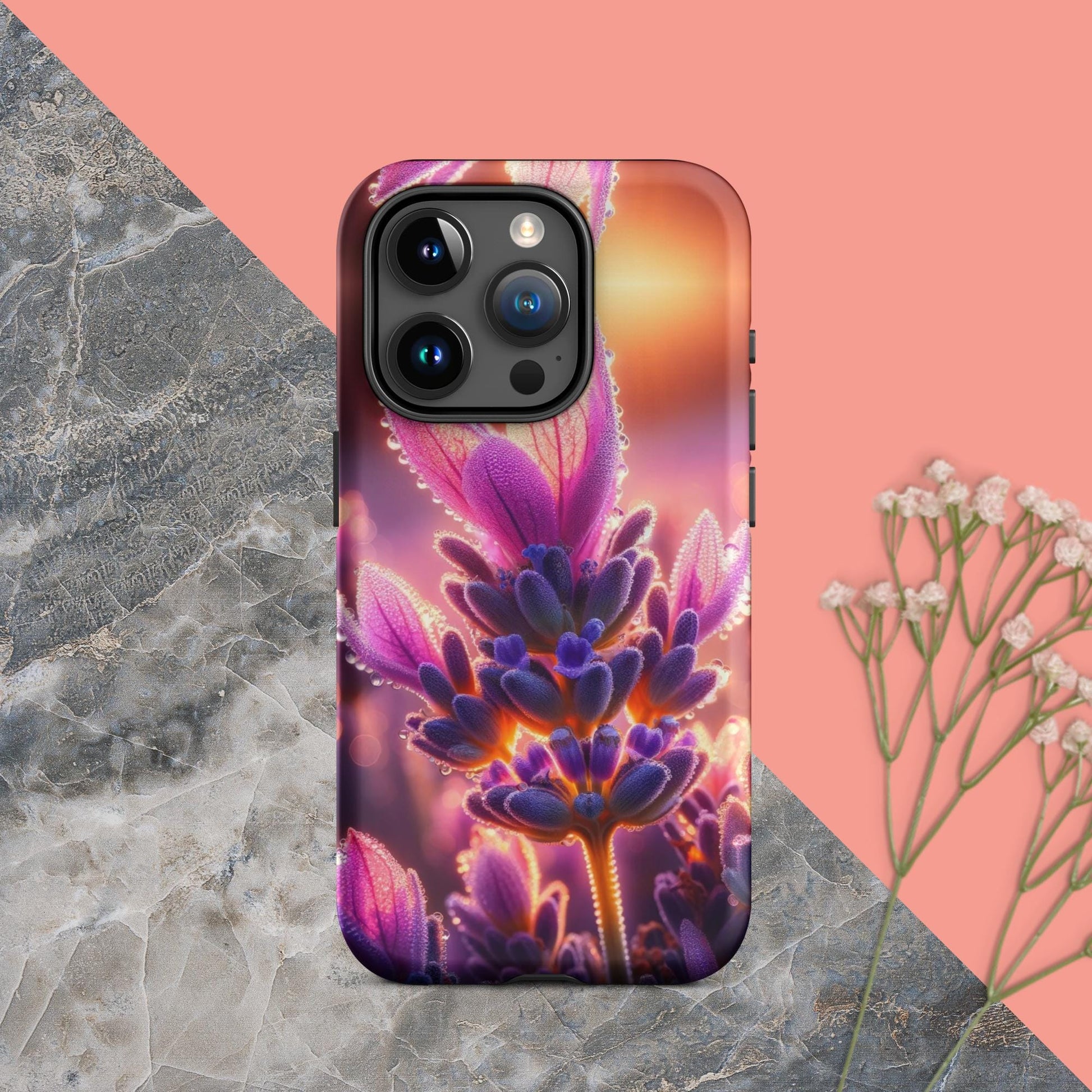 The Hologram Hook Up Matte / iPhone 15 Pro Sunrise Lavender Tough Case for iPhone®