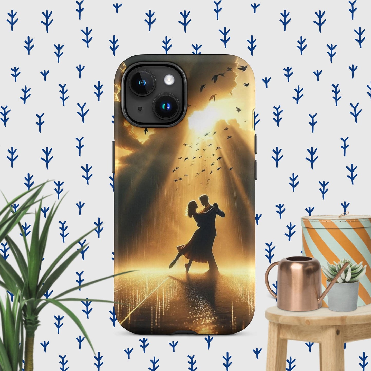 The Hologram Hook Up Matte / iPhone 15 Rain Dance Tough Case for iPhone®