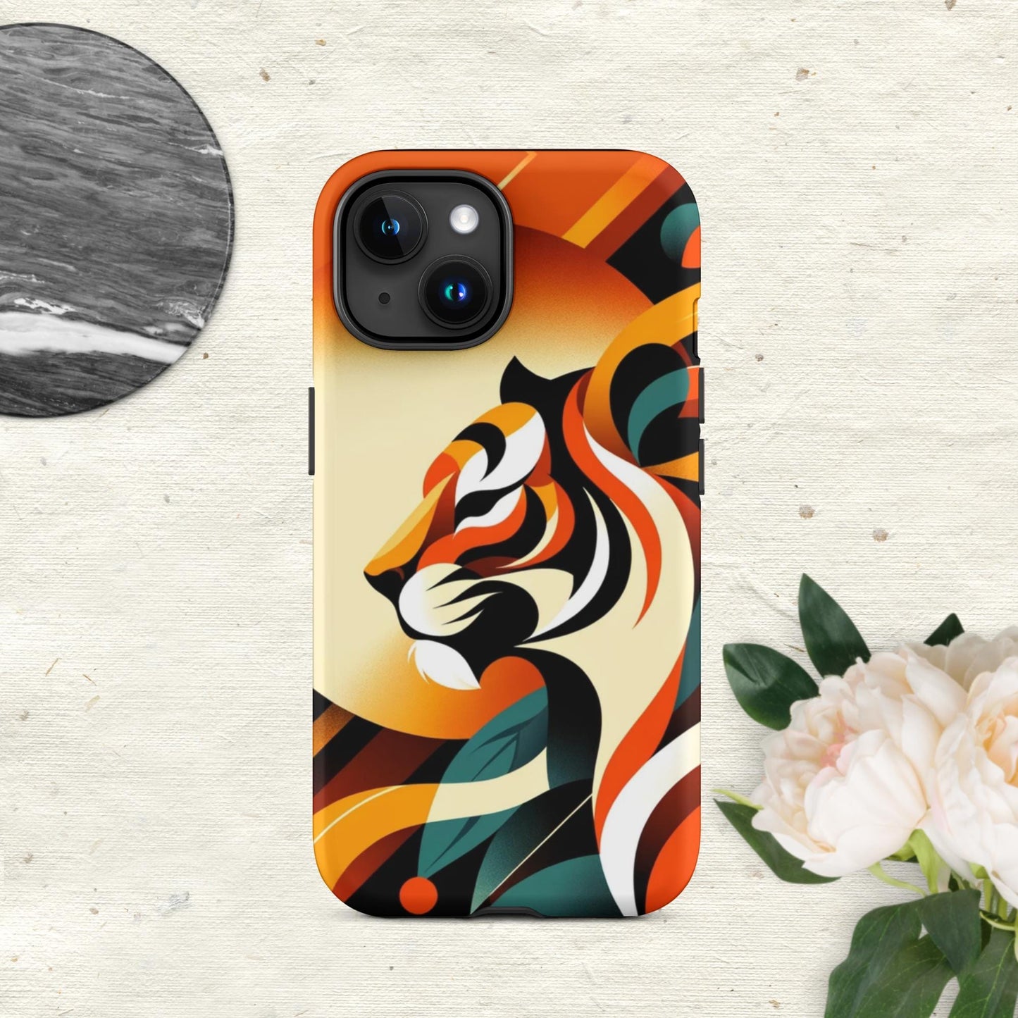 The Hologram Hook Up Matte / iPhone 15 Tiger Icon Tough Case for iPhone®