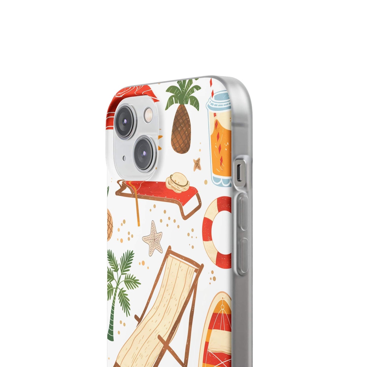 Printify Phone Case Clip Art Summer 4 Vibes Flexi Cases