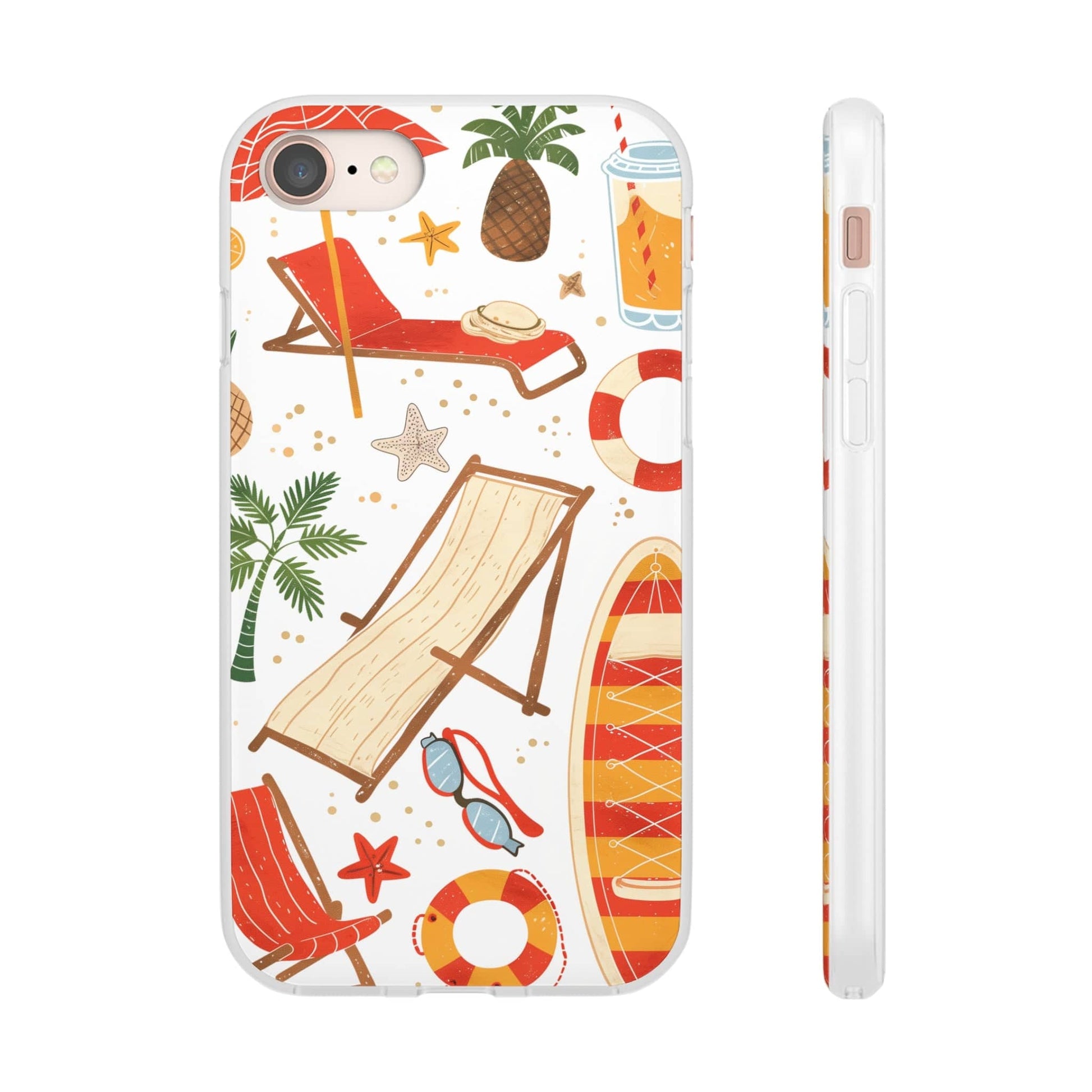 Printify Phone Case Clip Art Summer 4 Vibes Flexi Cases