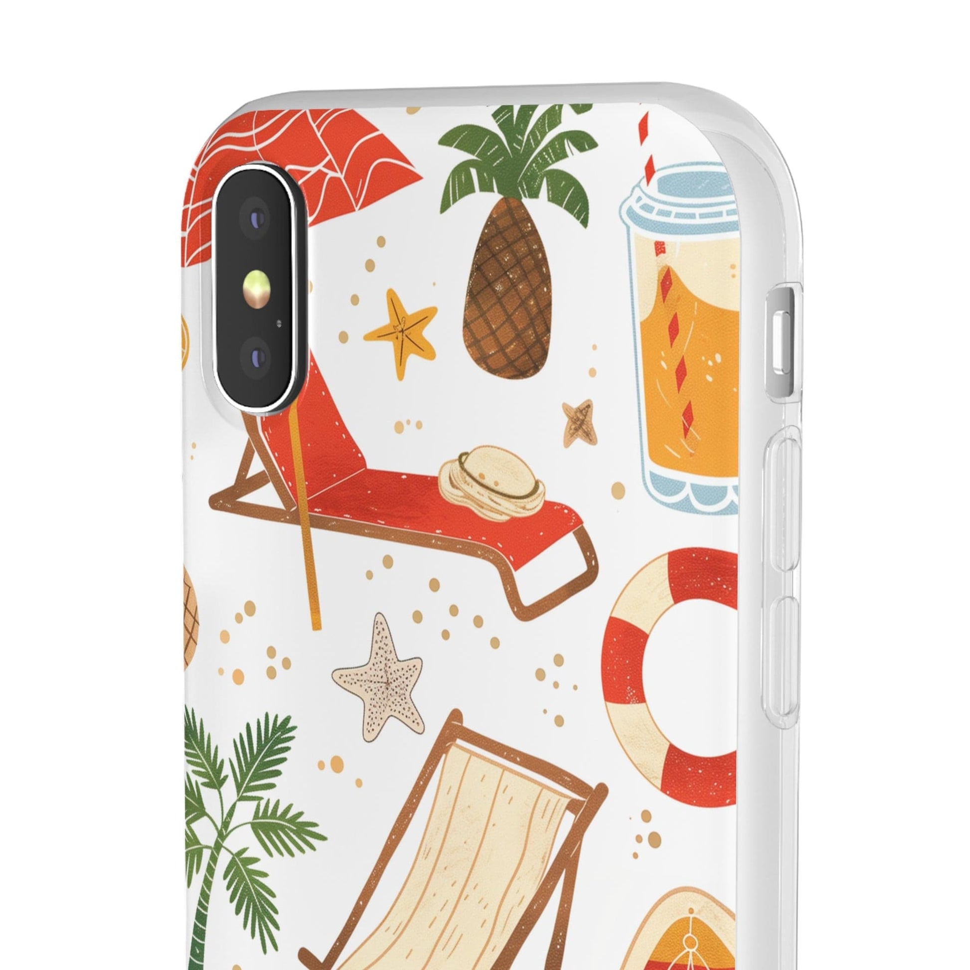 Printify Phone Case Clip Art Summer 4 Vibes Flexi Cases