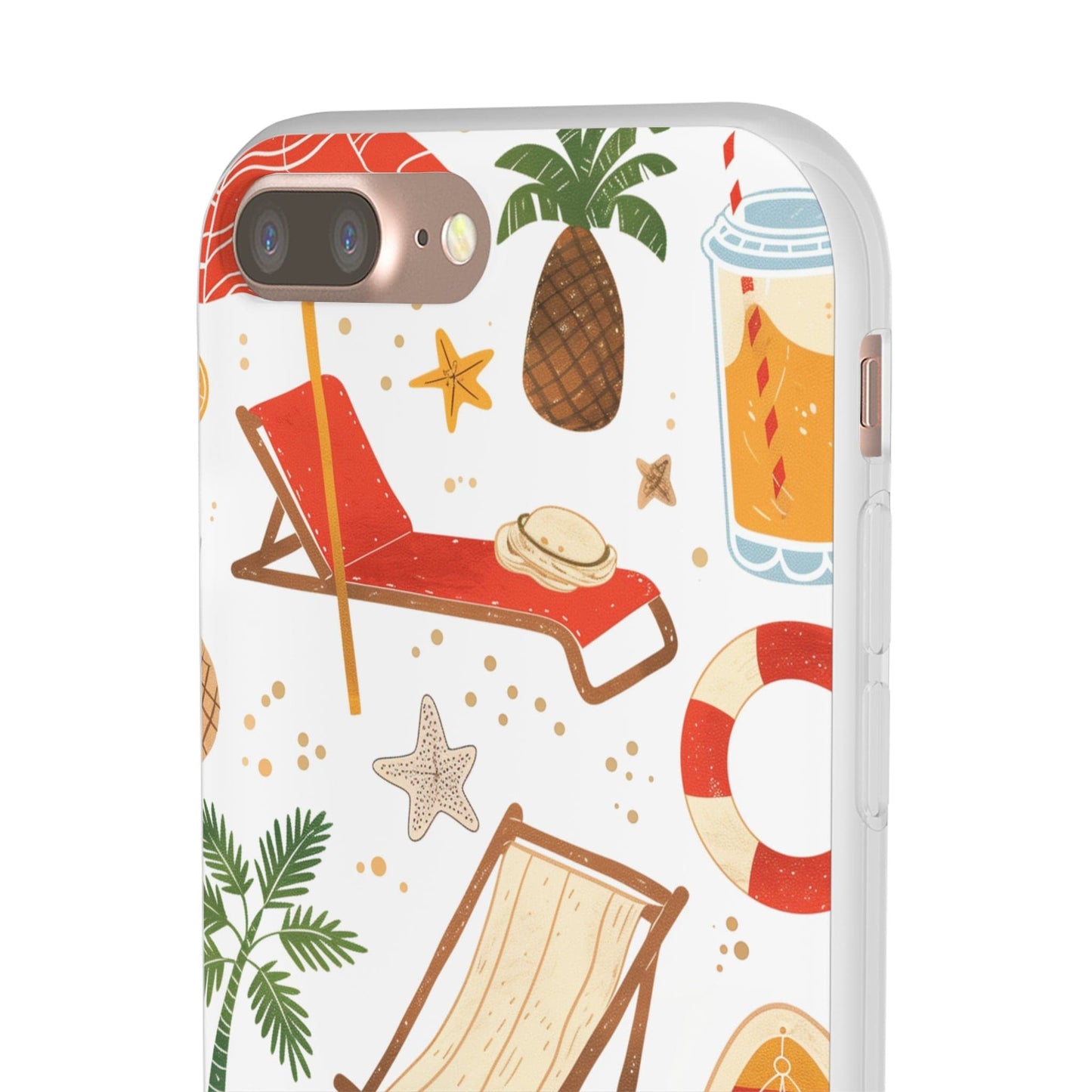 Printify Phone Case Clip Art Summer 4 Vibes Flexi Cases