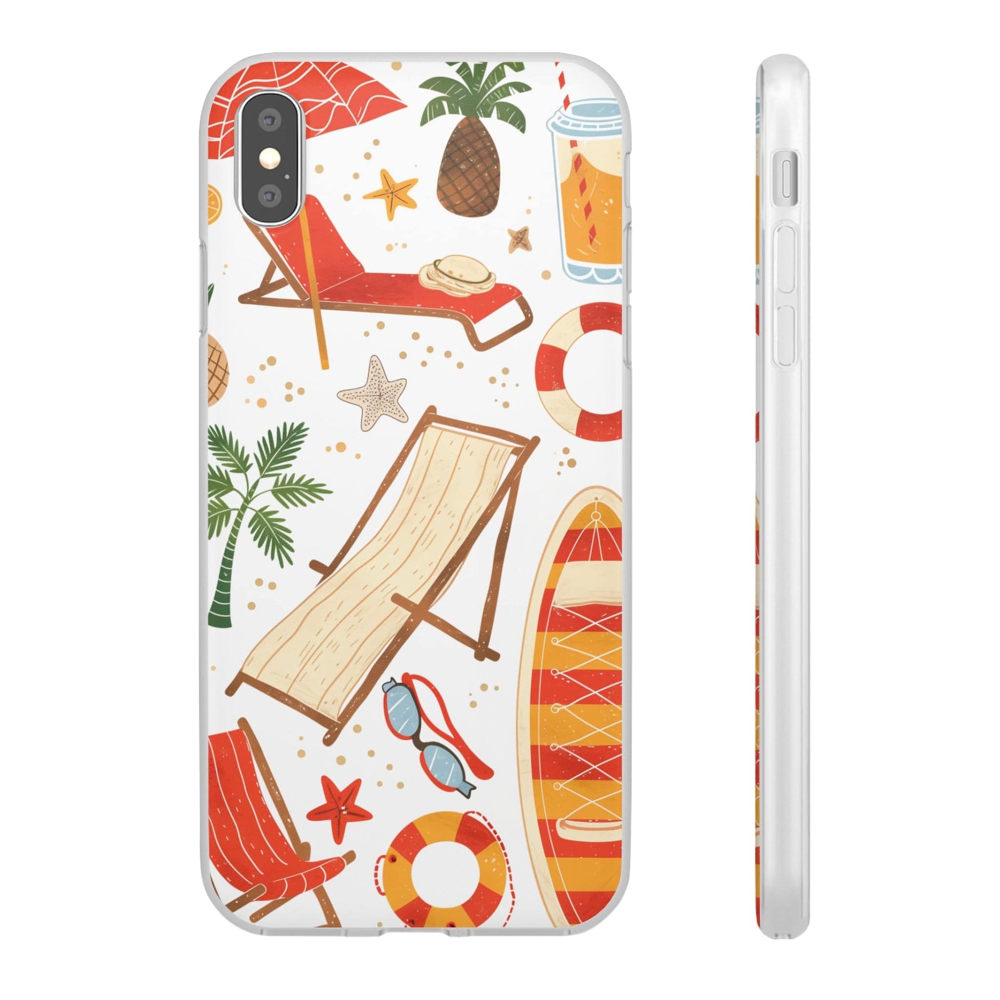 Printify Phone Case Clip Art Summer 4 Vibes Flexi Cases