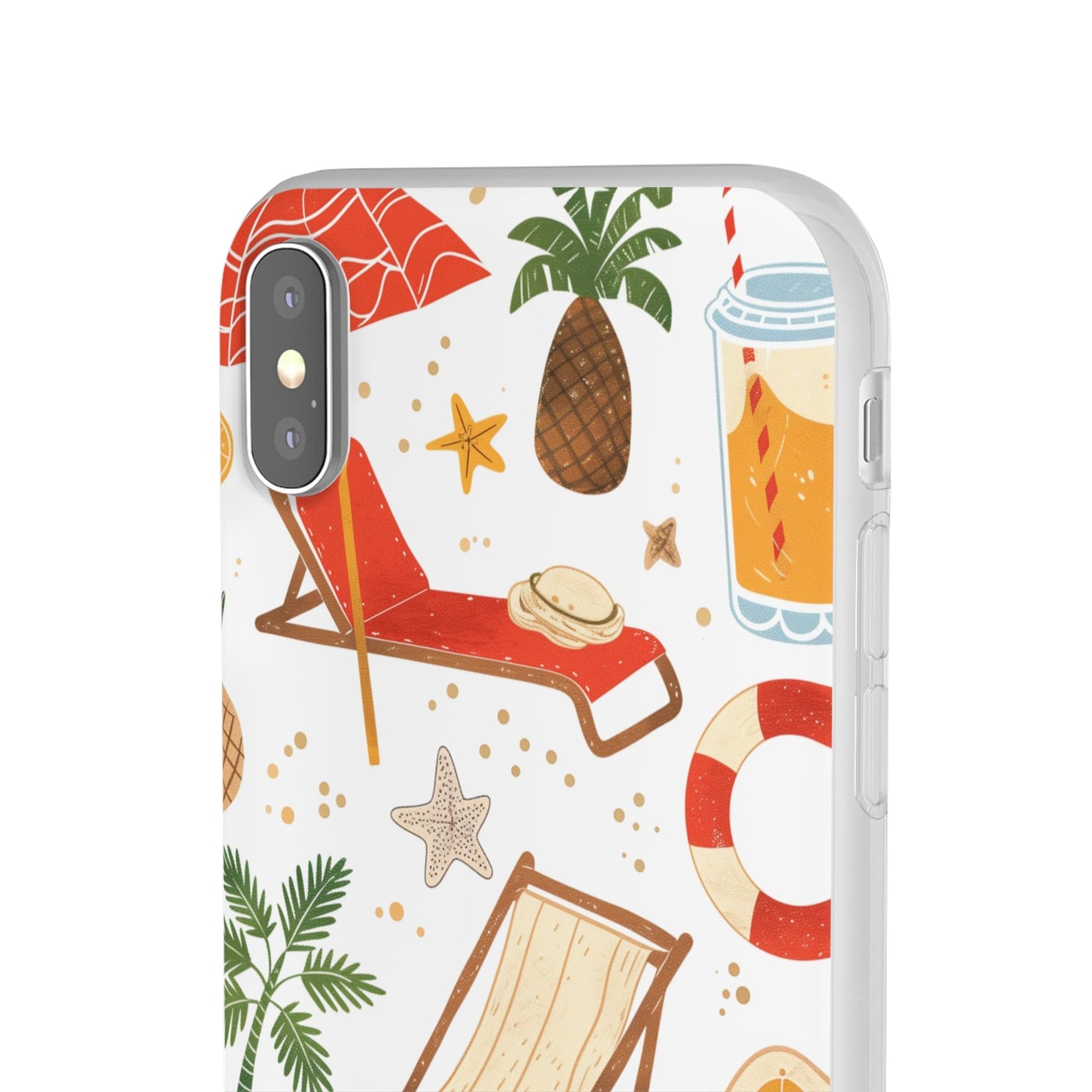 Printify Phone Case Clip Art Summer 4 Vibes Flexi Cases